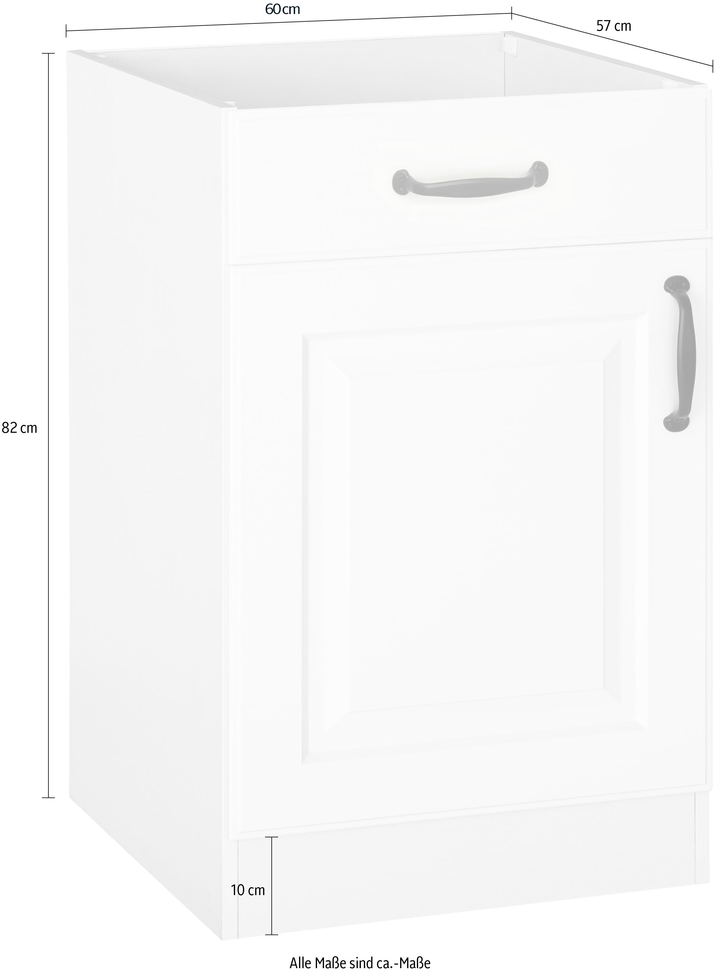 ❤ wiho Küchen Unterschrank »Erla«, 60 cm breit mit Kassettenfront, ohne  Arbeitsplatte bestellen im Jelmoli-Online Shop