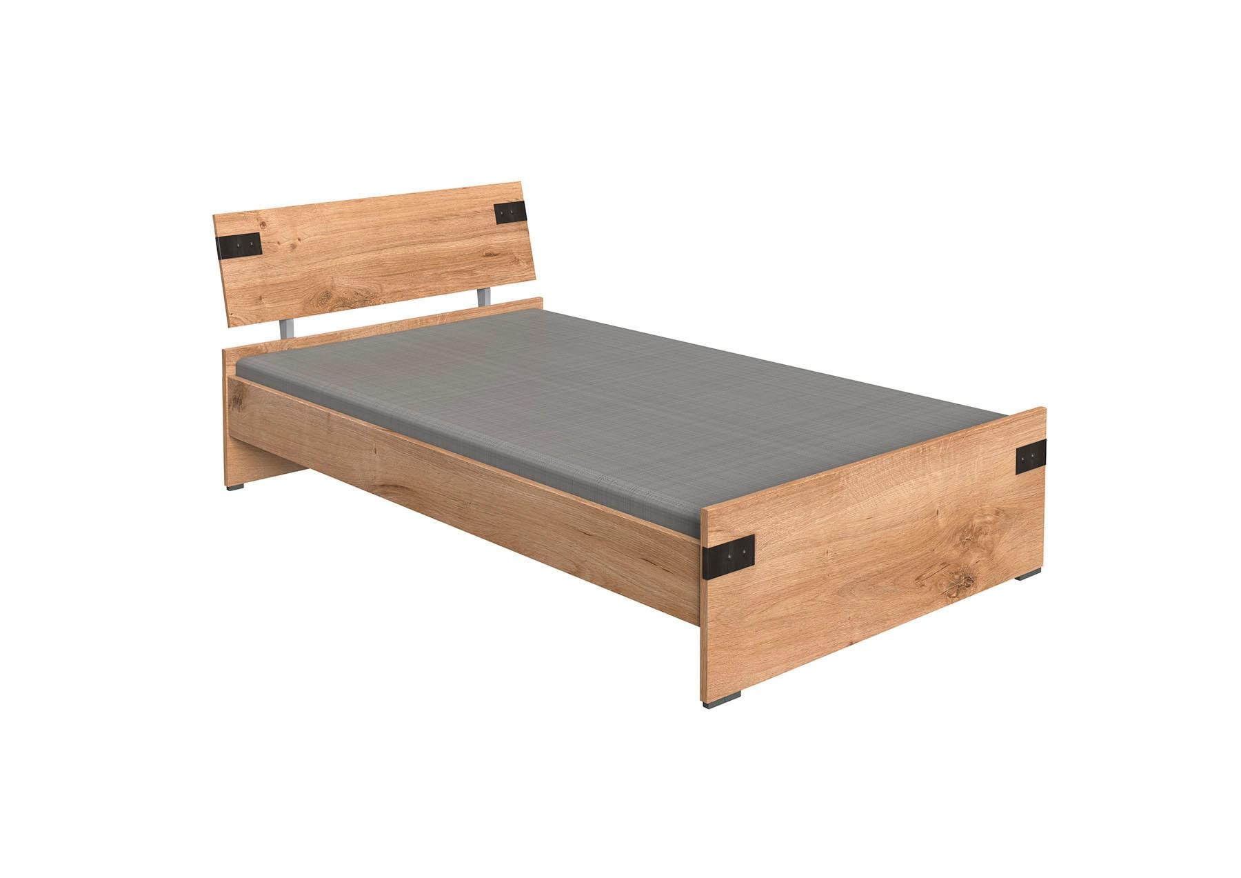 Wimex Bett »Liverpool, 3 Breiten zur Auswahl, Made in Germany« mit rustikalen Metallbeschlägen im coolen Loft Style