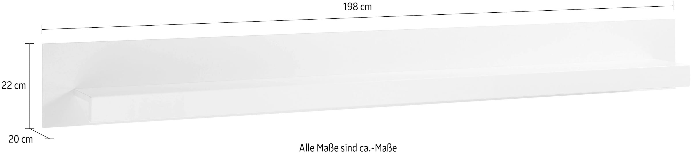 Places of Style Wandregal »MERAN«, Breite ca. 198 cm