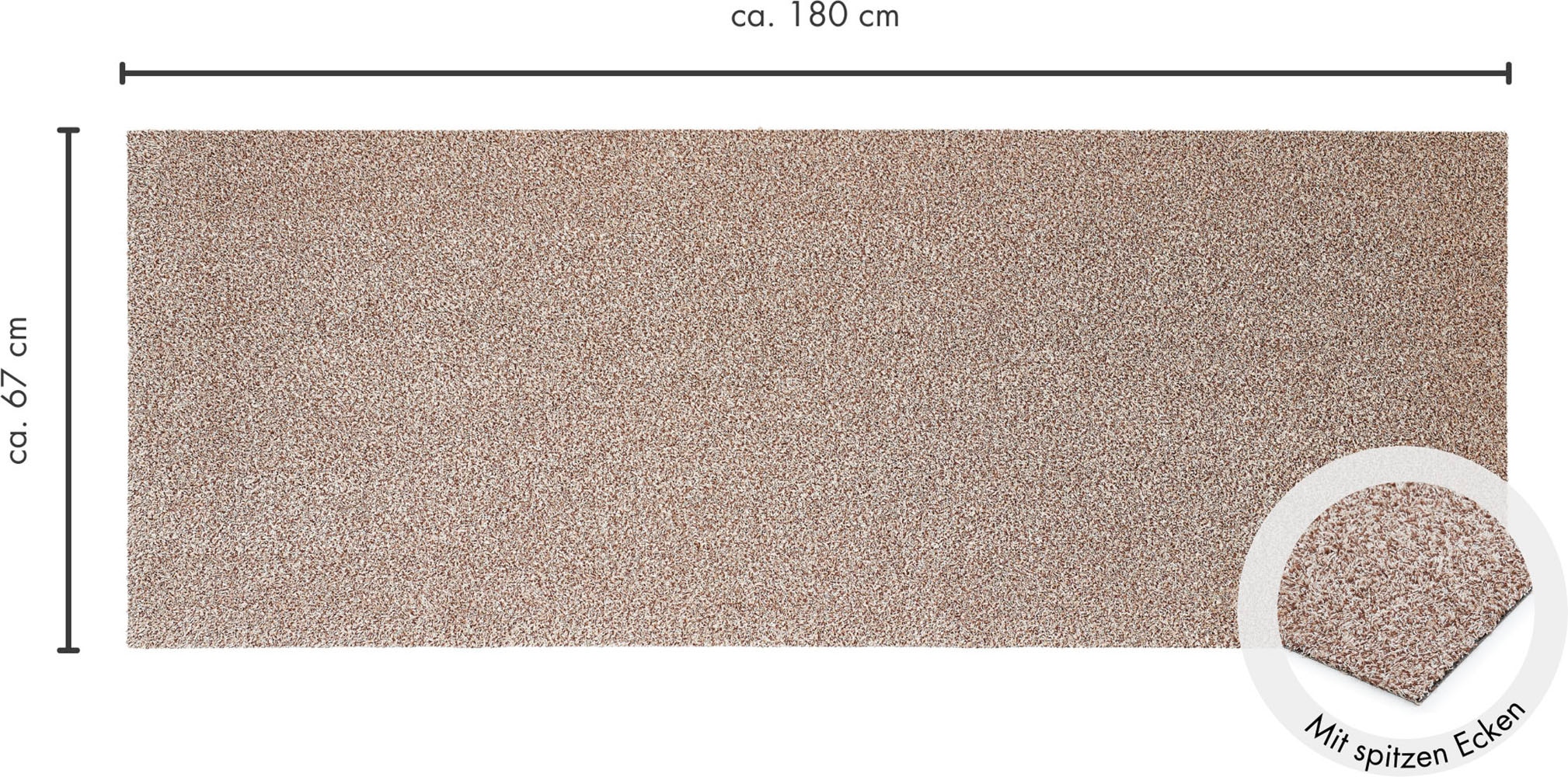 Andiamo Fussmatte »Samson, Made in Netherlands«, rechteckig, 6 mm Höhe, Schmutzfangmatte, waschbar, rutschhemmend, auch als 2er Set erhältlich