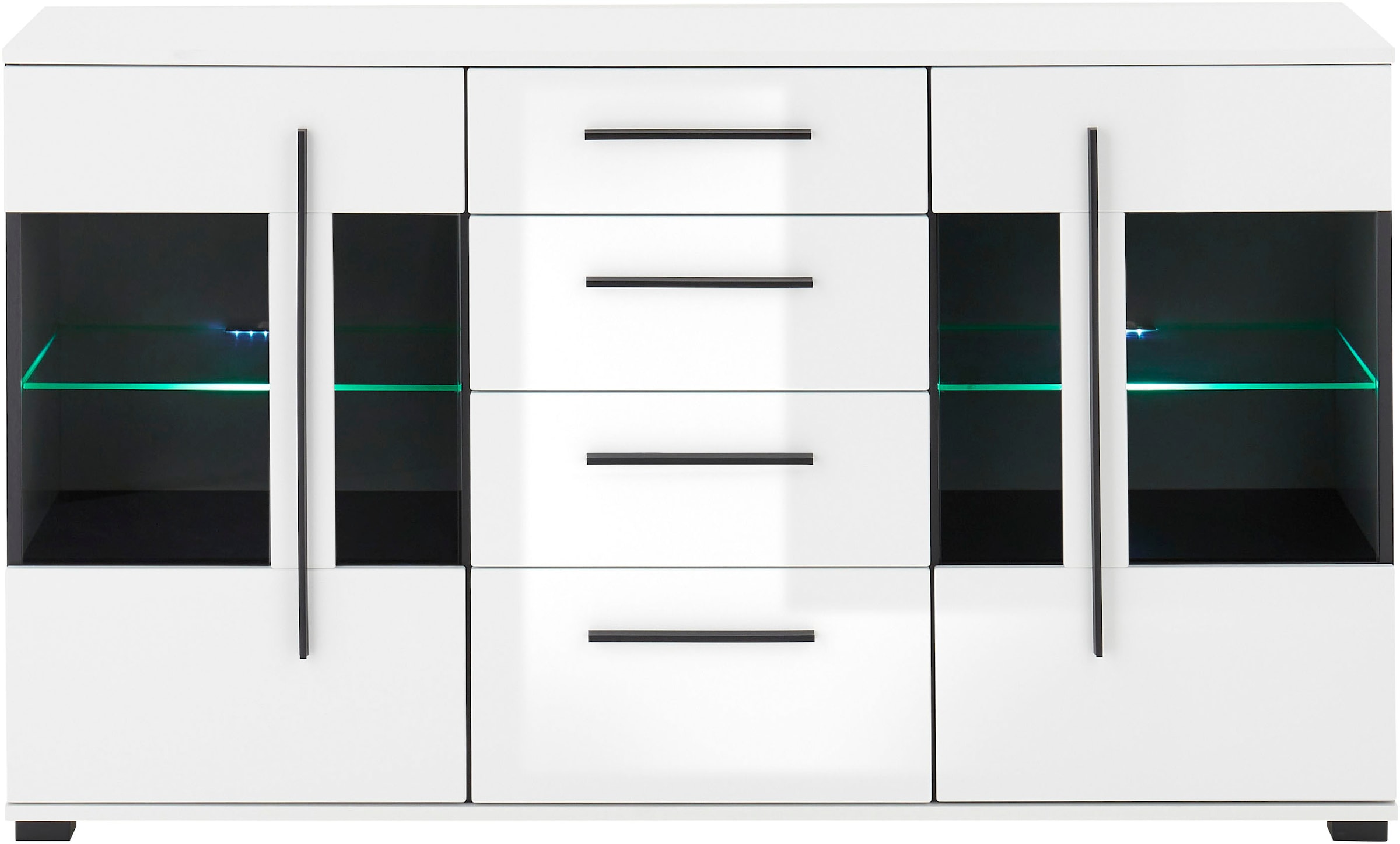 INOSIGN Sideboard »Cantara, moderner Schrank, Kommode in Eiche Evoke oder weiss«, schwarze Stangengriffe, ausreichend Stauraum, vielseitig einsetzbar