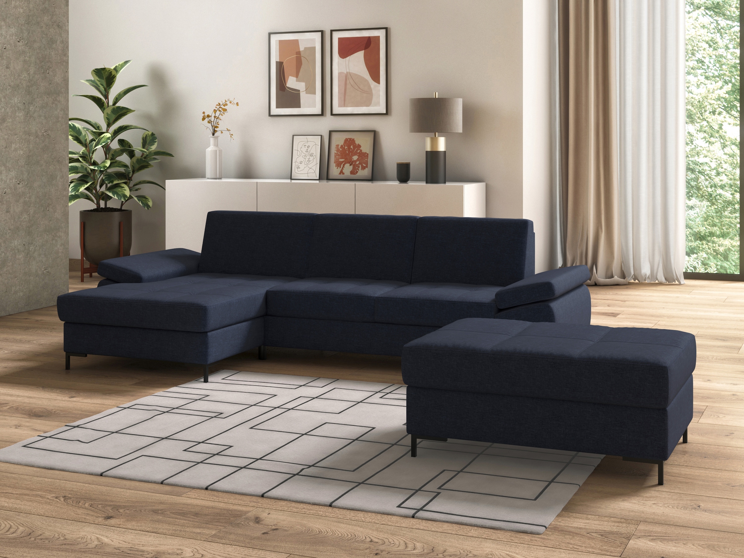 DOMO collection Polsterhocker »Capelo«, inklusive Federkern
