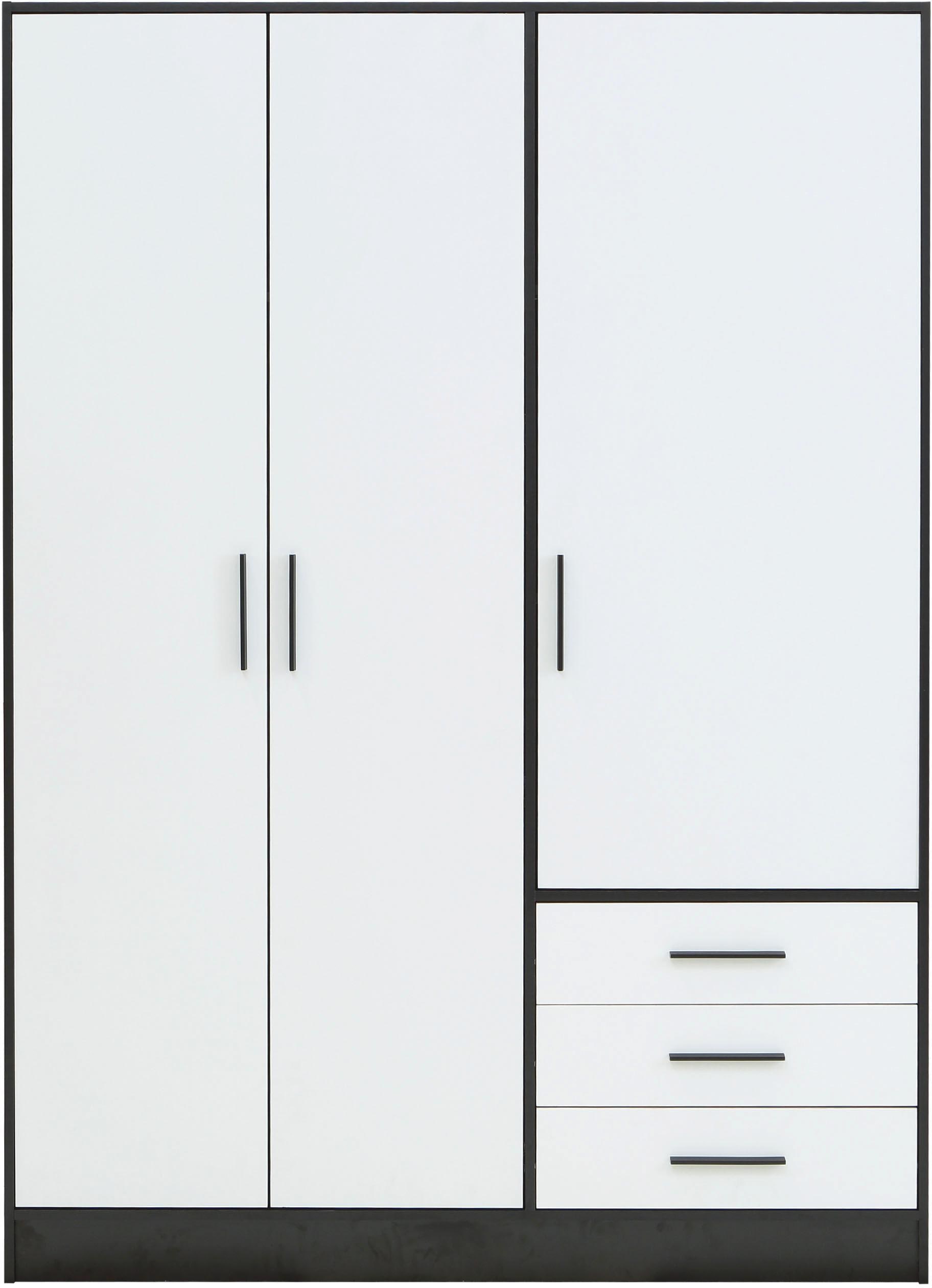 FORTE Kleiderschrank »Jupiter, Made in Europe, mit Schubladen«, (Masse (T/H): 60/200 cm), Stauraum, 2 Breiten, 4 Farben, Schubladen, variable Einlegeböden