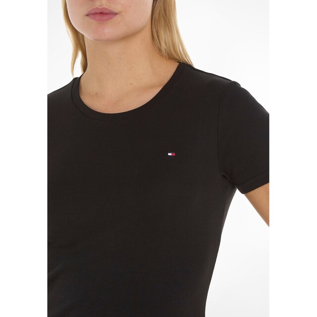 Tommy Hilfiger T-Shirt »SLIM CODY RIB C-NK SS«, mit dezenter Tommy Hilfiger  Logostickerei online kaufen | Jelmoli-Versand