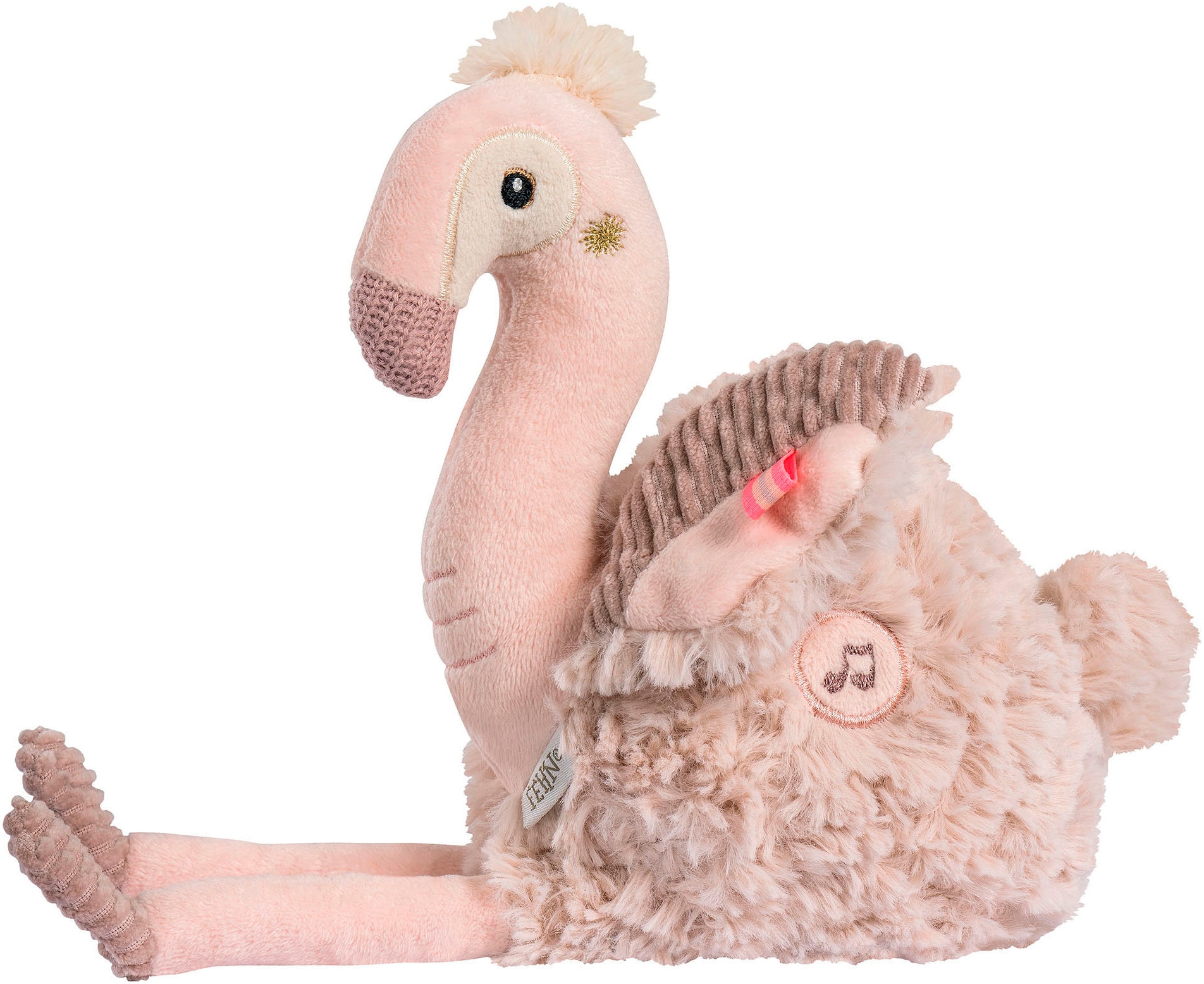 Fehn Kuscheltier "Lazy, Crazy & Pink, Einschlafhilfe Flamingo"