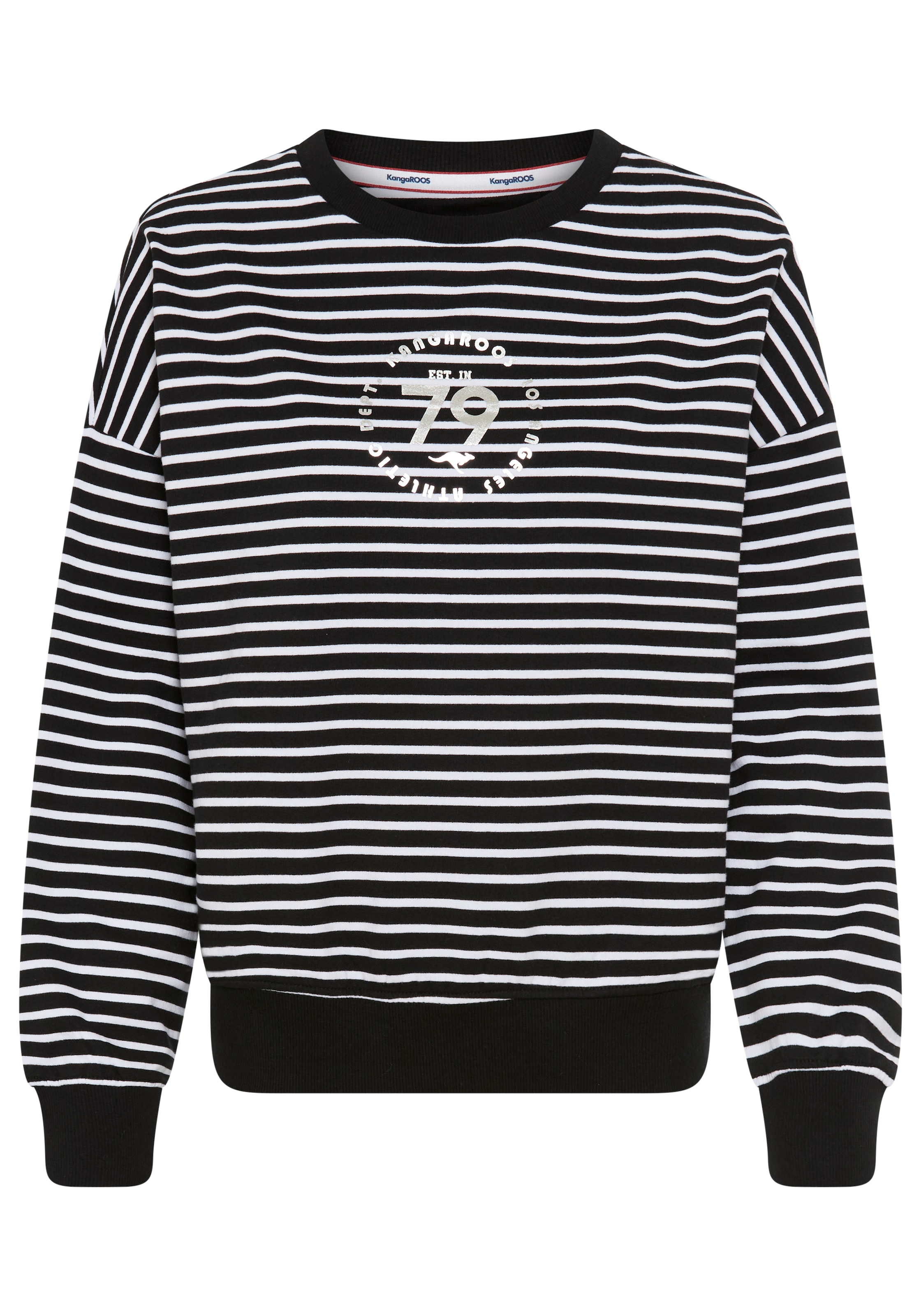 KangaROOS Sweatshirt, im Oversize Look mit schimmerndem Frontprint