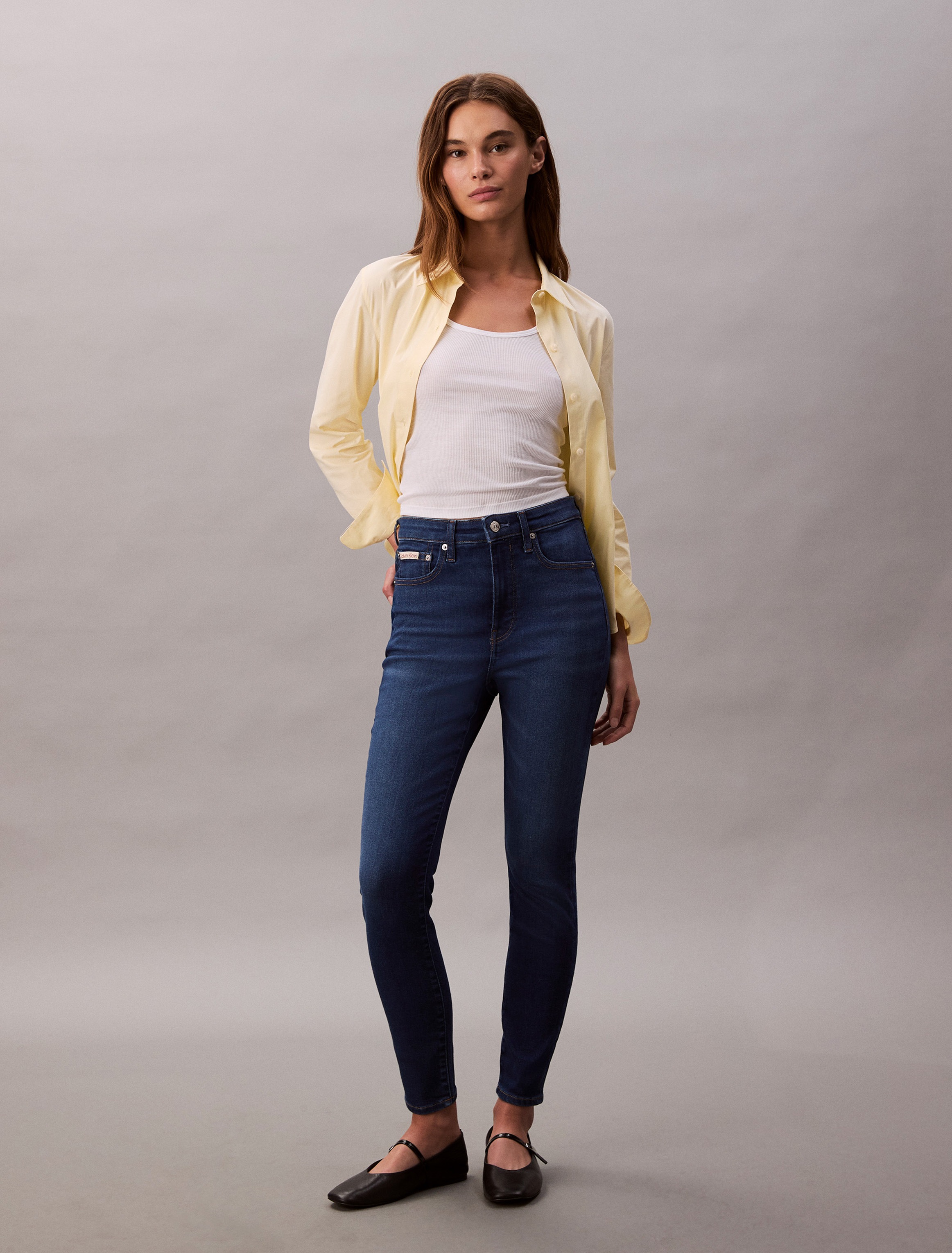 Calvin Klein Jeans Skinny-fit-Jeans »HGH RS SKNNY ANKL JN« Mit Gürtelschlaufen