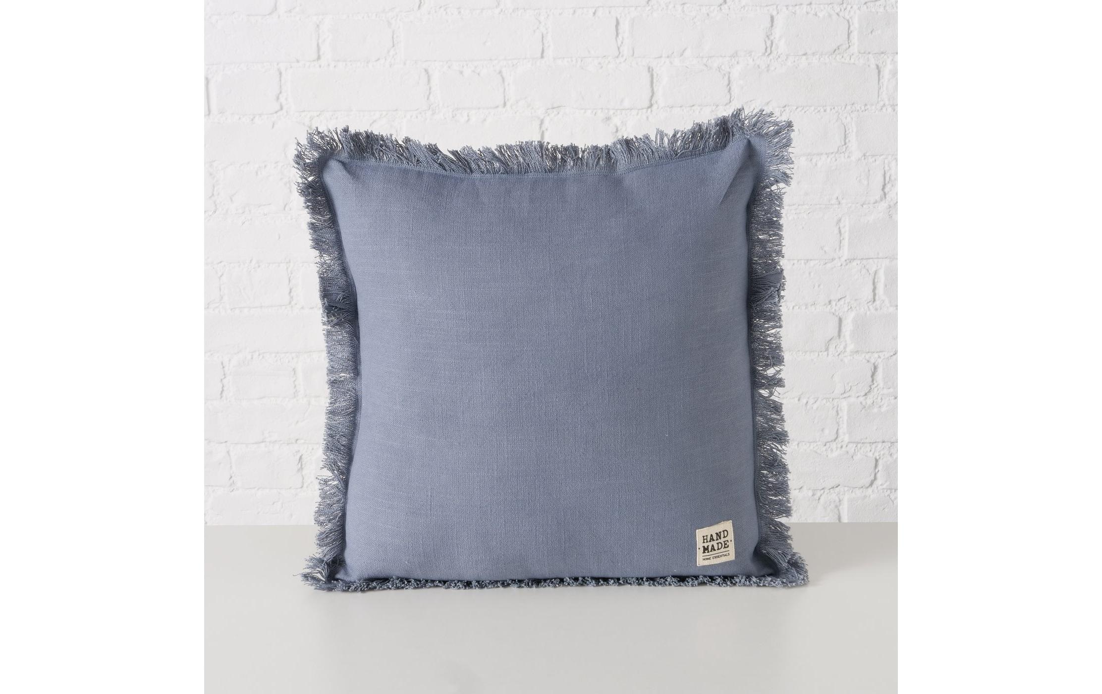 BOLTZE Dekokissen »Lenea 45 x 45 cm, Dunkelgrau«