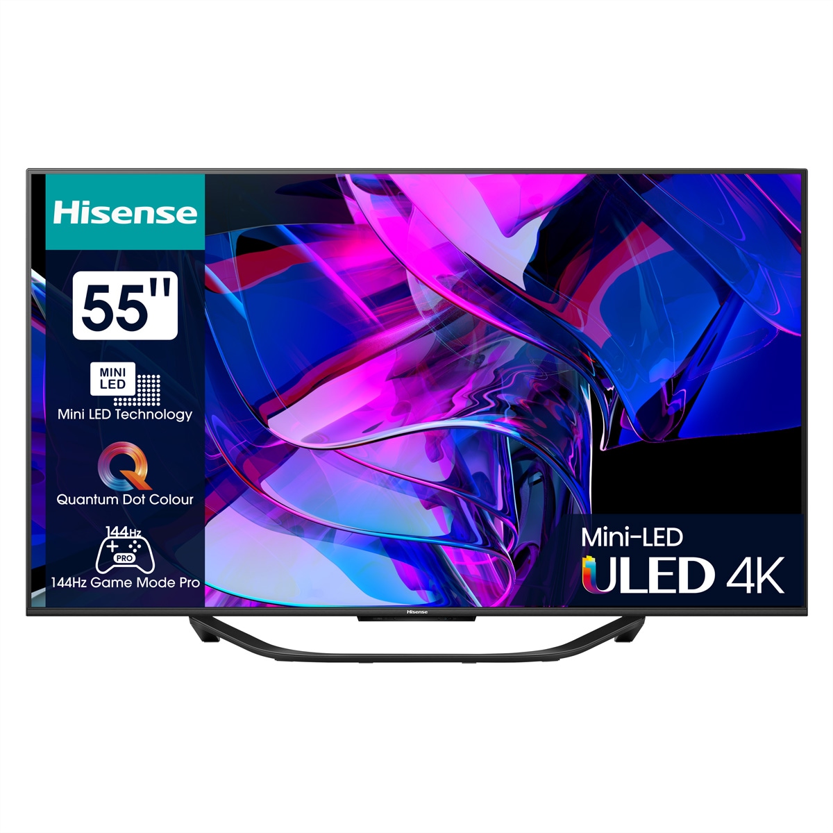 Hisense LED-Fernseher »Hisense TV 55U7KQ, 55", ULED 4K, Mini LED, 1000 Nit, 144 Hz«, 140 cm/55 Zoll