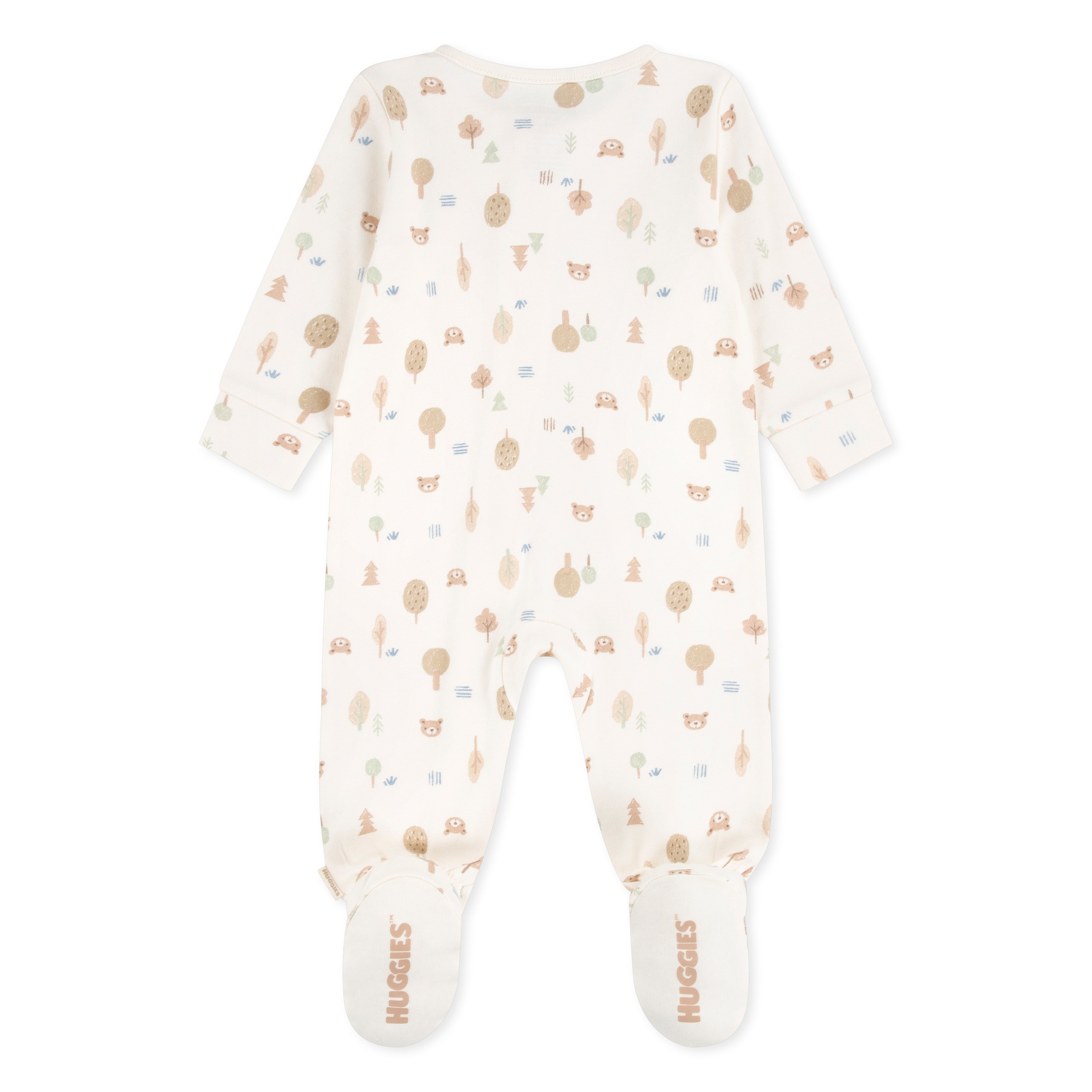 HUGGIES babywear Strampler »HUGB FOOTED COVERALL«, allover mit Bärchen und Sternen bedruckt