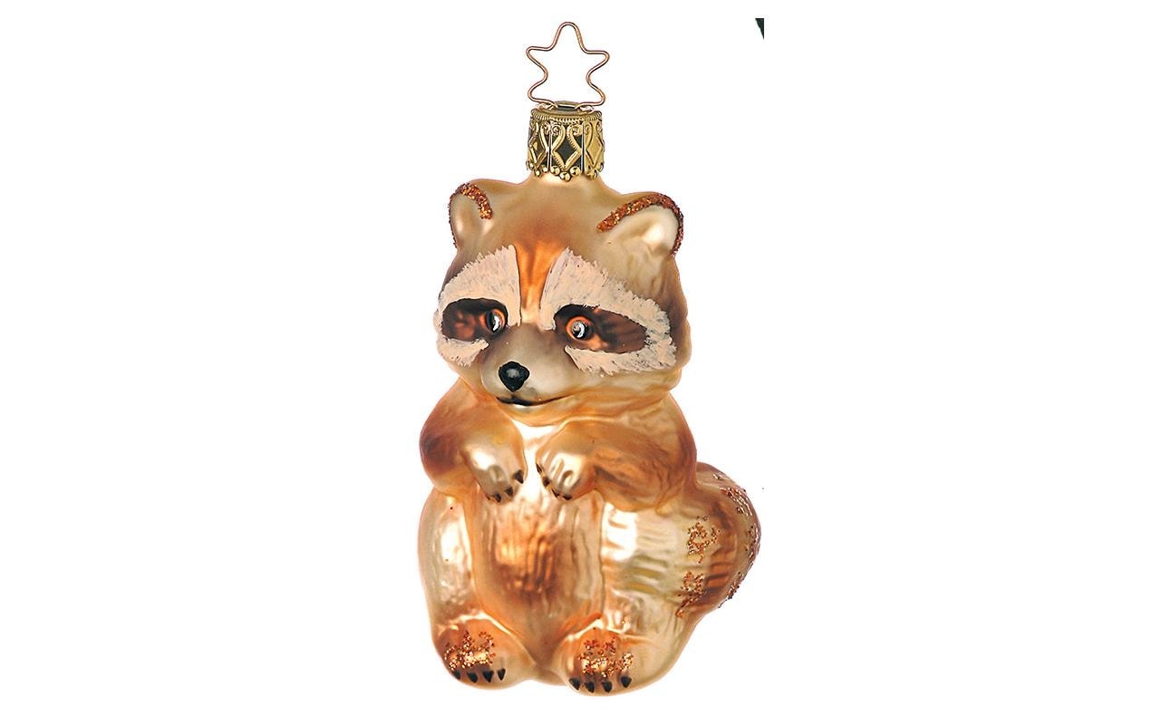 INGE-GLAS® Weihnachtsfigur »Waschbär braun,«