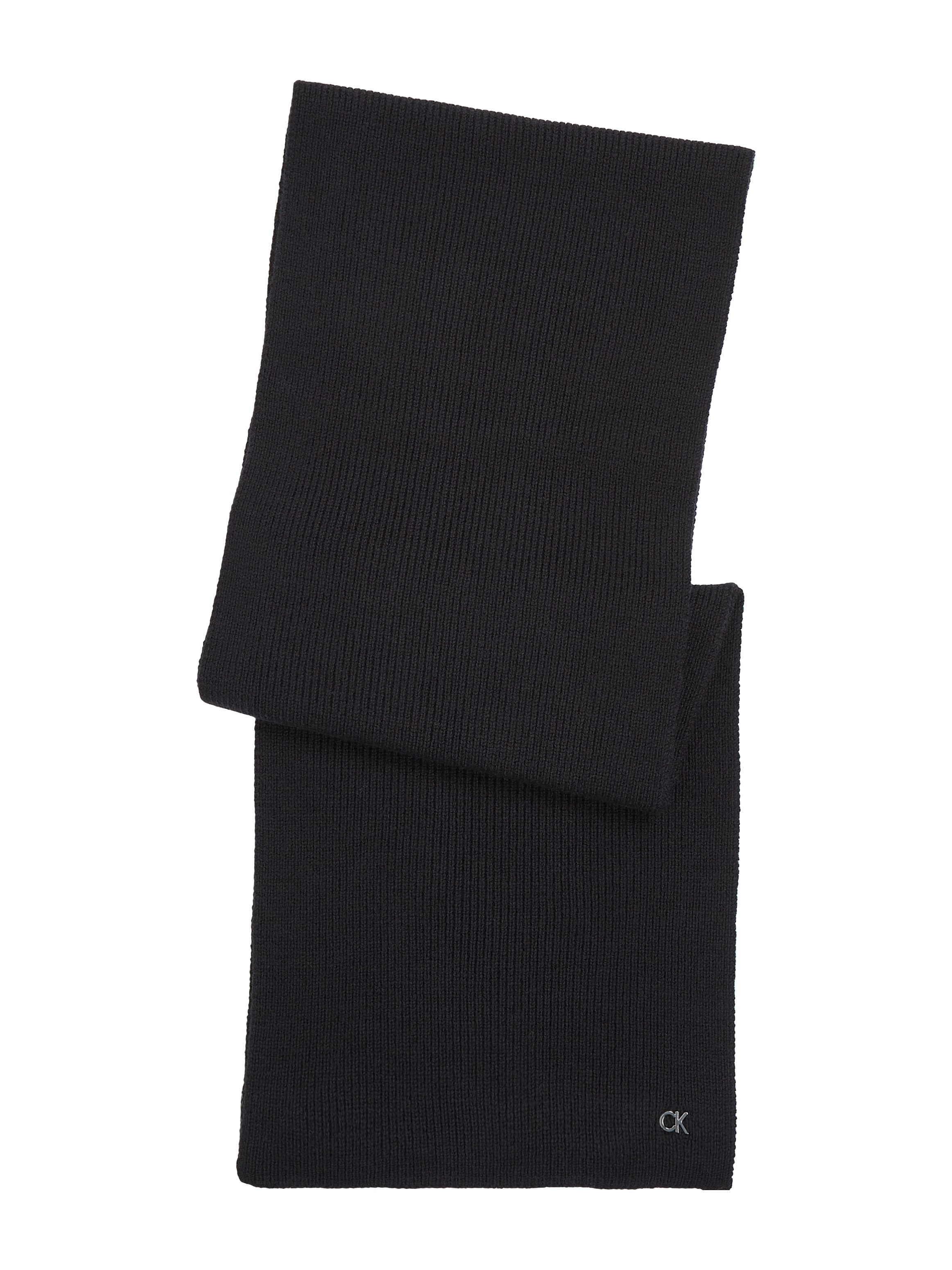 Calvin Klein Schal »CK METAL CHUNKY RIB HW SCARF«, mit Logozeichen