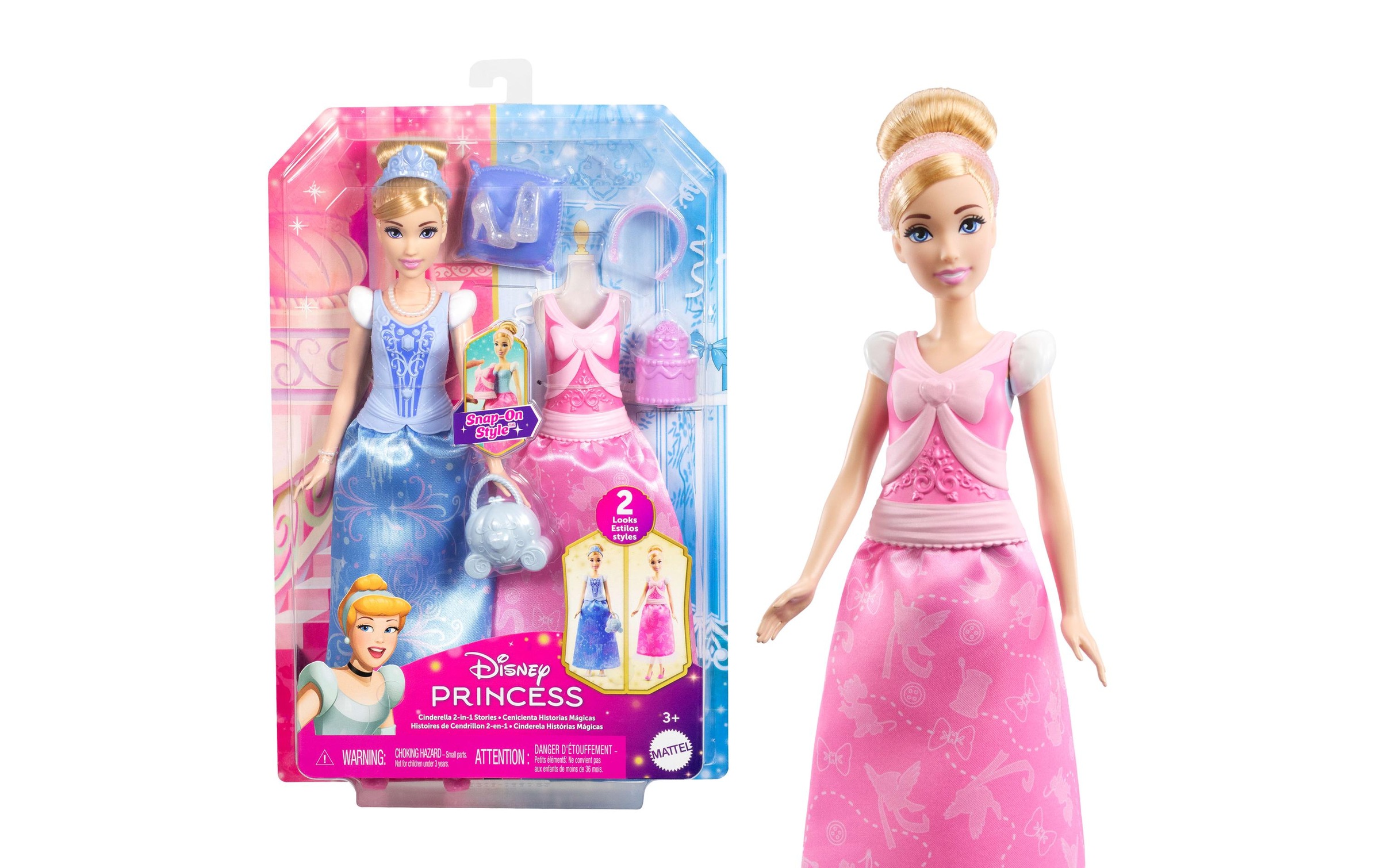 Disney Princess Anziehpuppe »2-in-1-Geschichten Cinderella-Modepuppe«