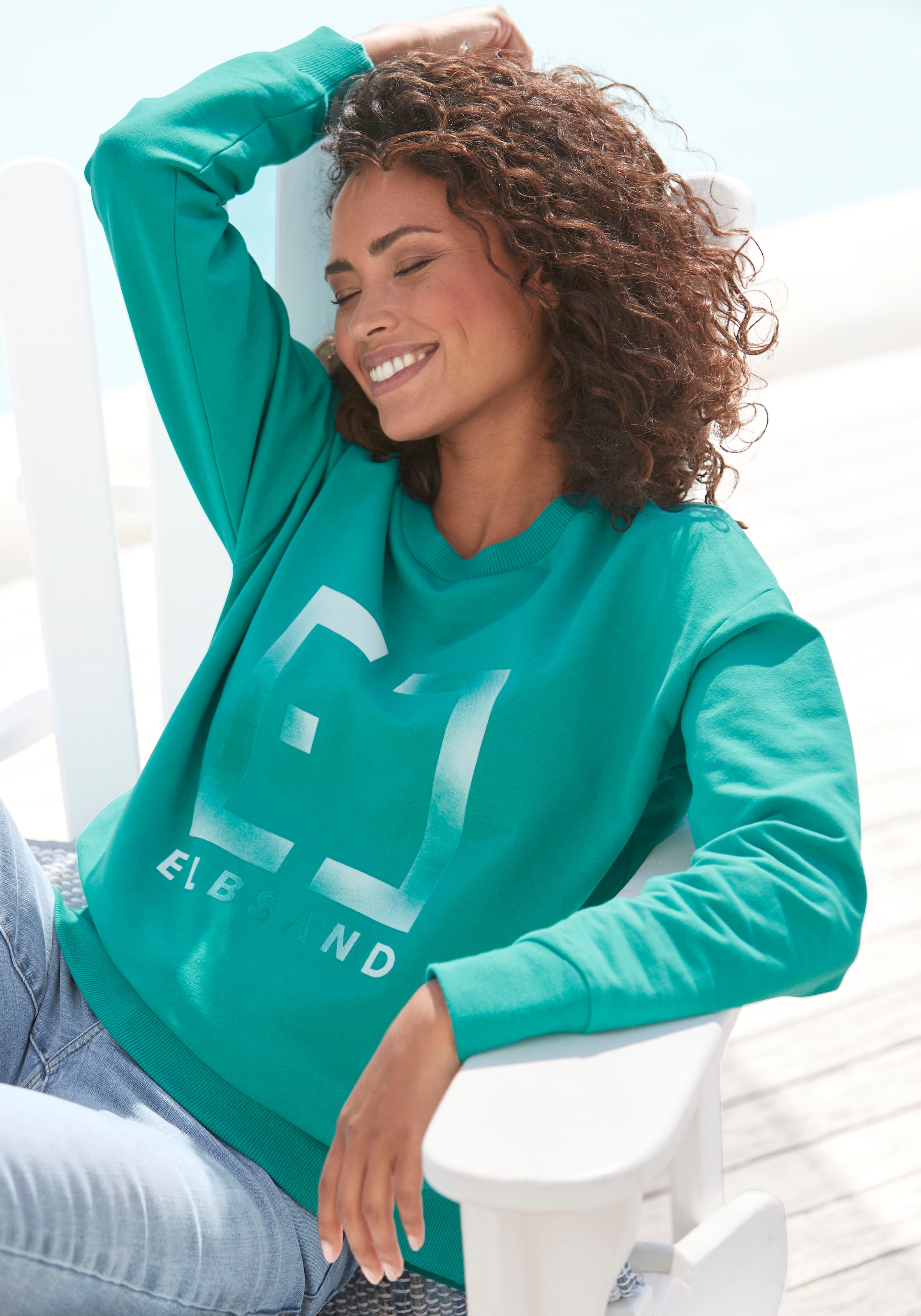 Elbsand Sweatshirt »Fionni«, mit grossem Logoprint, sportlich-casual