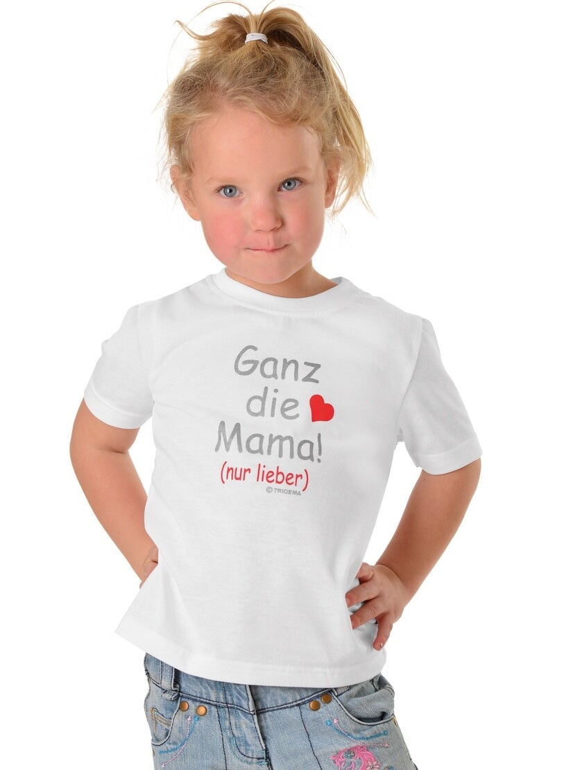 T-Shirt »TRIGEMA T-Shirt Mamas Liebling«, (1 tlg.)