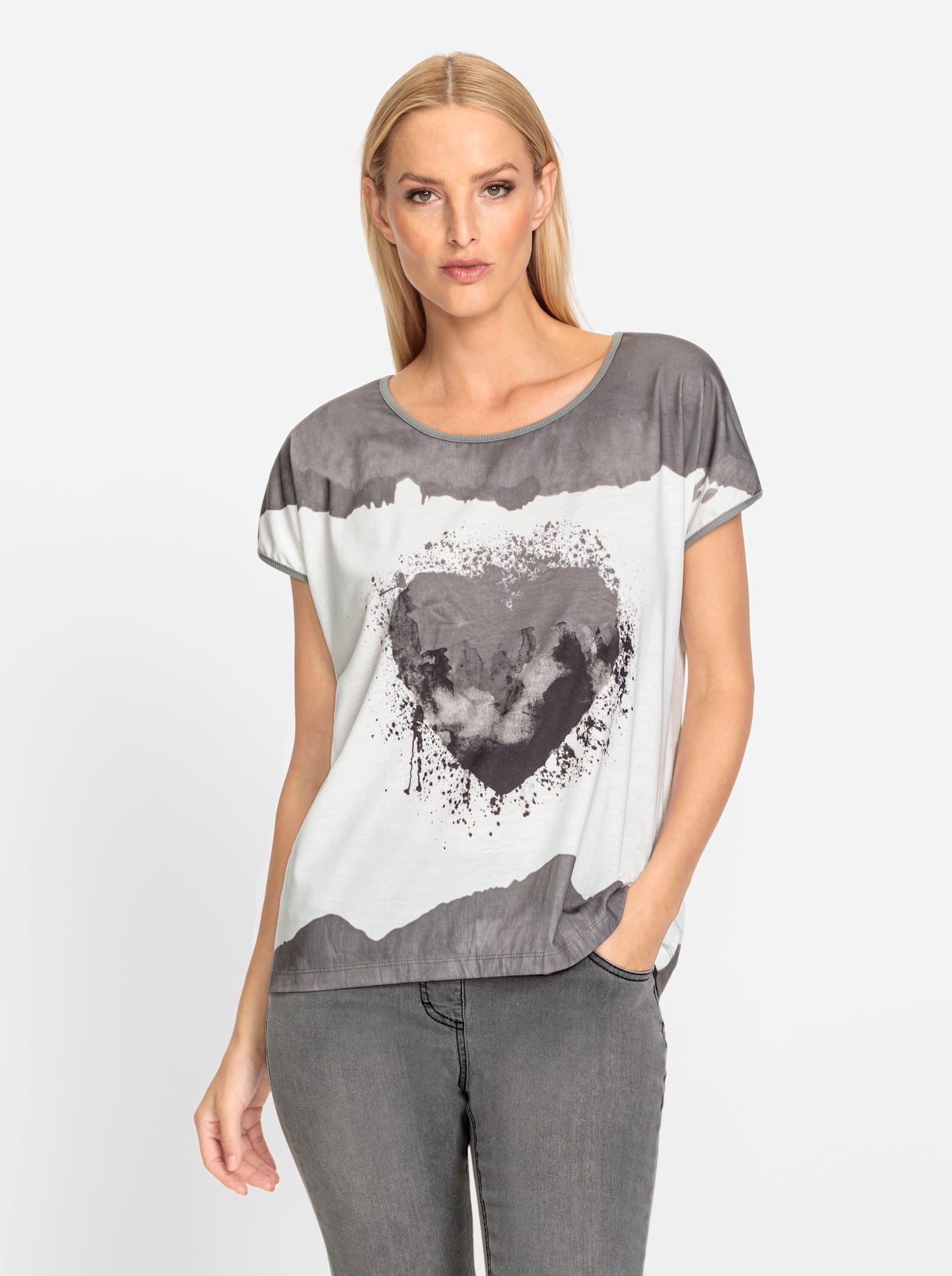 heine Rundhalsshirt »Druck-Shirt« 1 Stk.