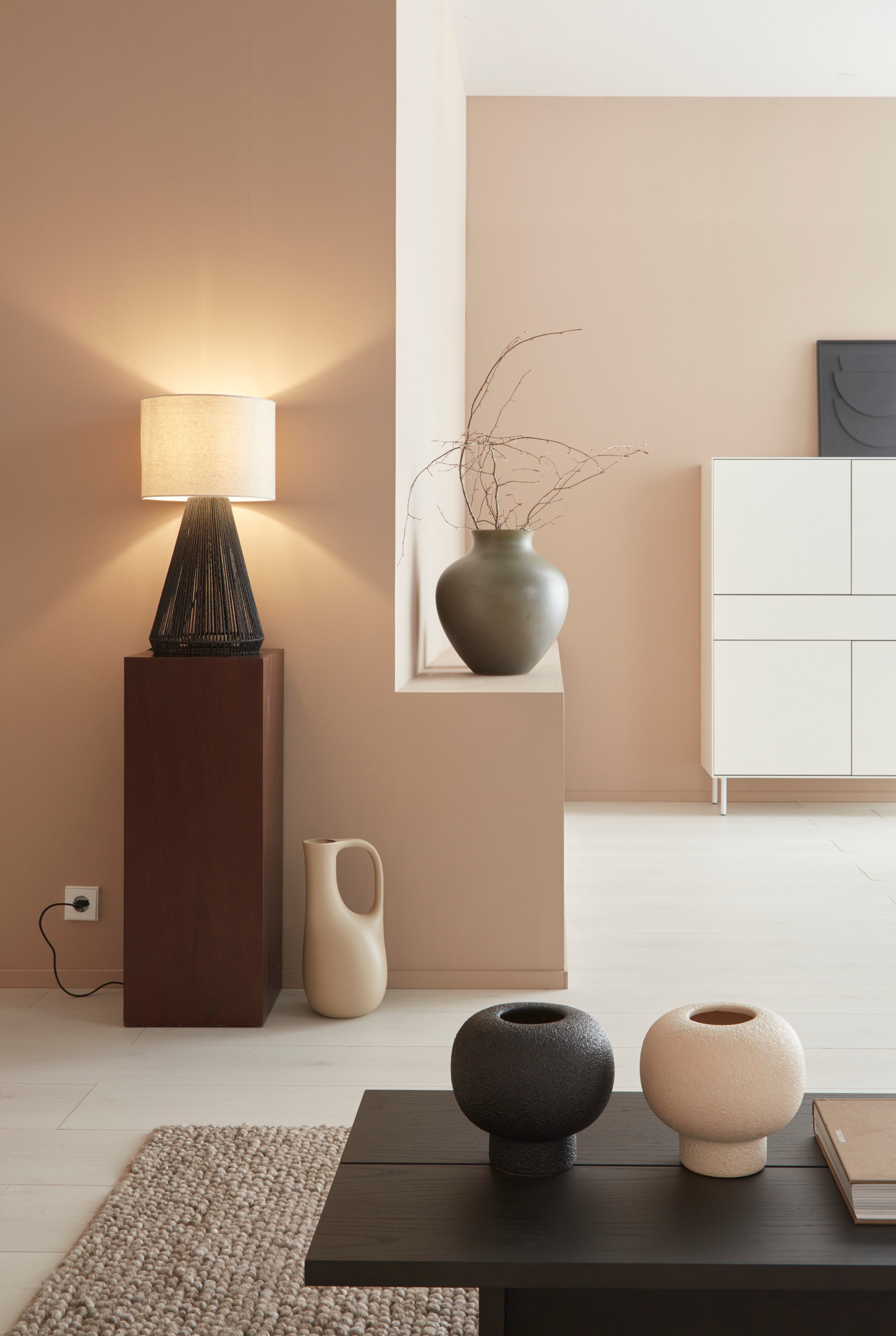 LeGer Home by Lena Gercke Highboard »Essentials«, Höhe: 144cm, MDF lackiert, Push-to-open-Funktion