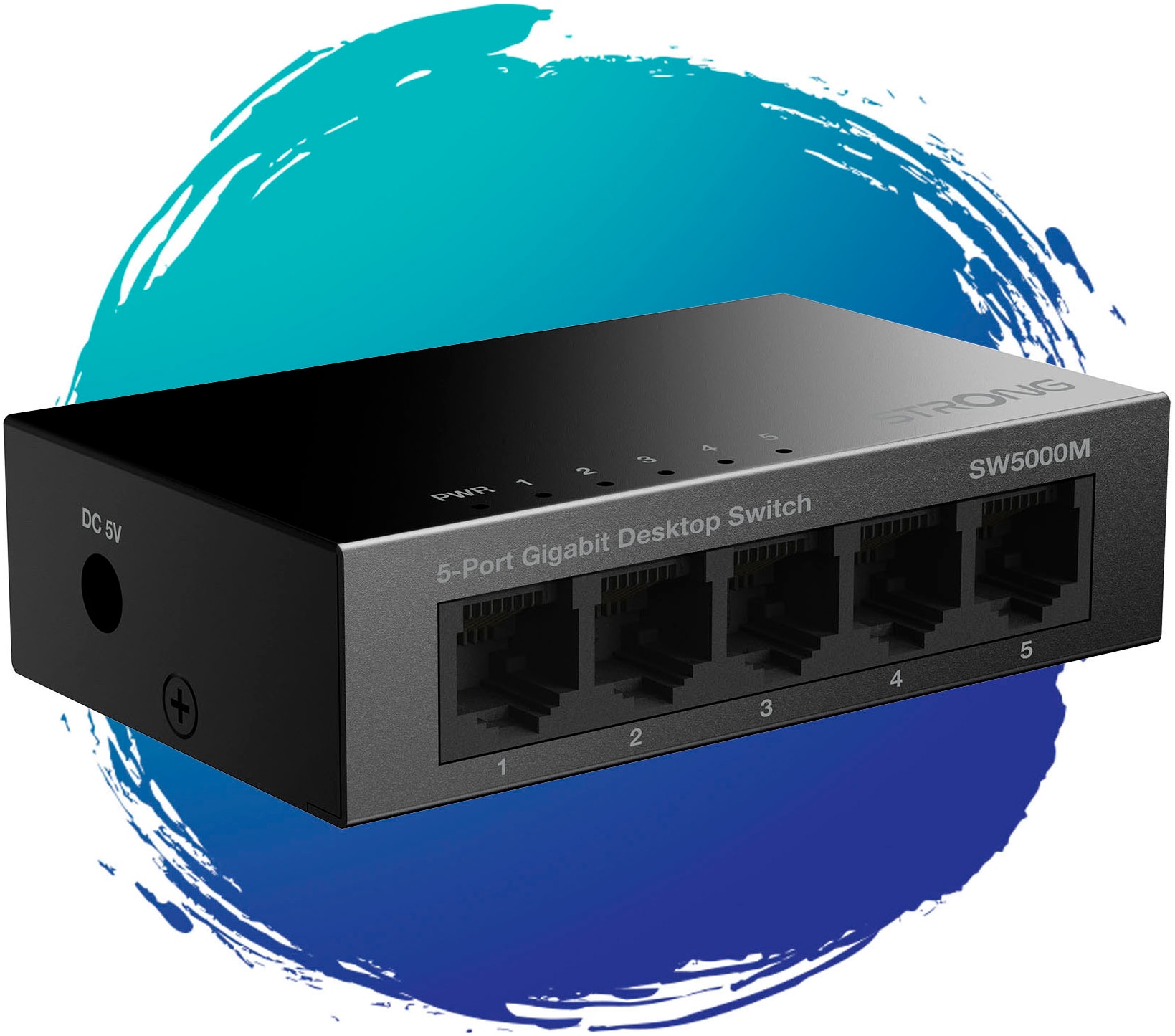 Strong Netzwerk-Switch »5-Port Gigabit Switch 10/100/1000 Mbit/s, Metallgehäuse«