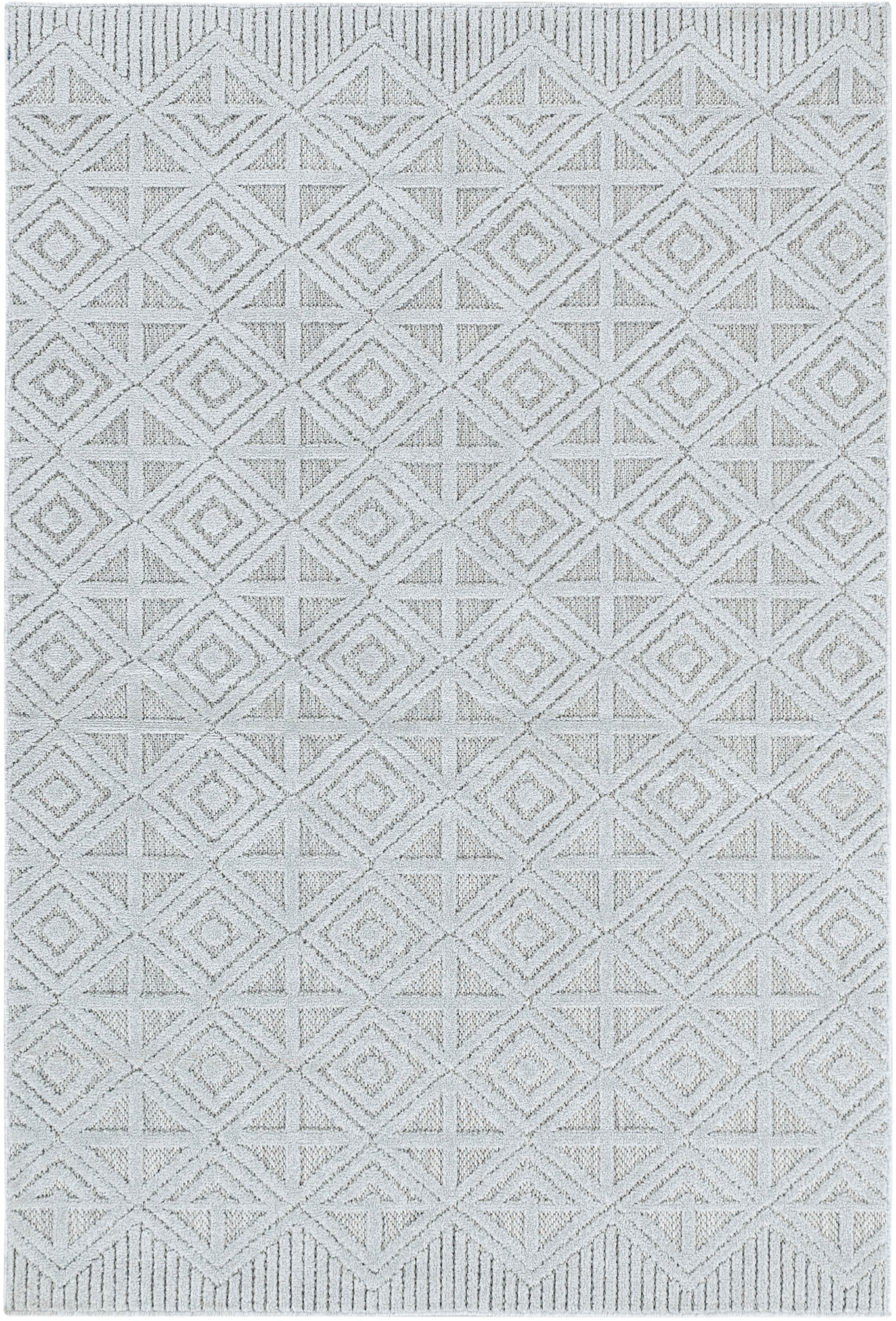 Ayyildiz Teppiche Teppich »BAHAMA 5156«, rechteckig, 8 mm Höhe, Läufer, Flachflor mit Hoch-Tief-Struktur, In-und Outdoor geeignet
