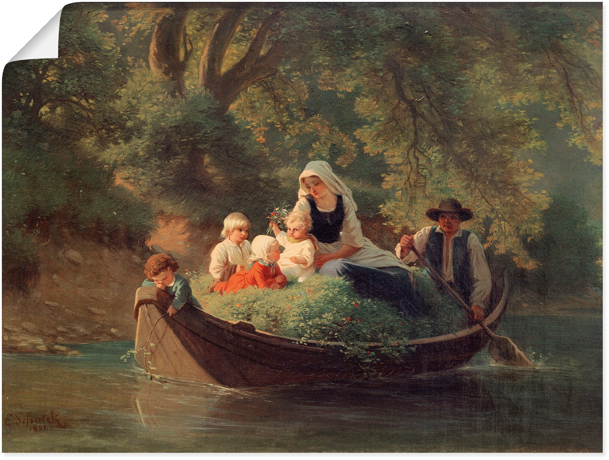 Artland Wandbild in St.), in (1 einem | & Jelmoli-Versand Boot«, online Familien, Poster Leinwandbild, Grössen als »Bauernfamilie verschied. Gruppen shoppen