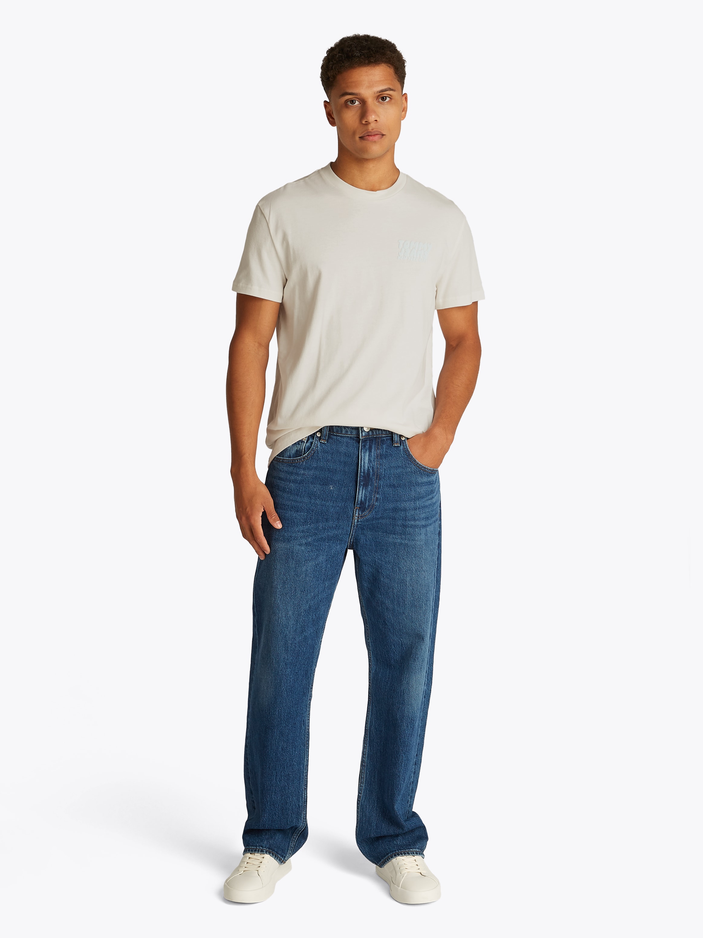 Tommy Jeans Kurzarmshirt »TJM REG BUBBLE BACK SS TEE EXT«, Mit Rundhalsausschnitt