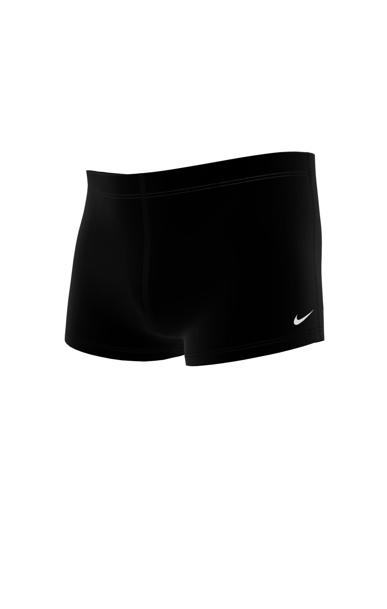 Nike Schwarz Badehose "Square Leg" Mit Innenliegendem Kordelzug, Mit Vorderem Innenfutter