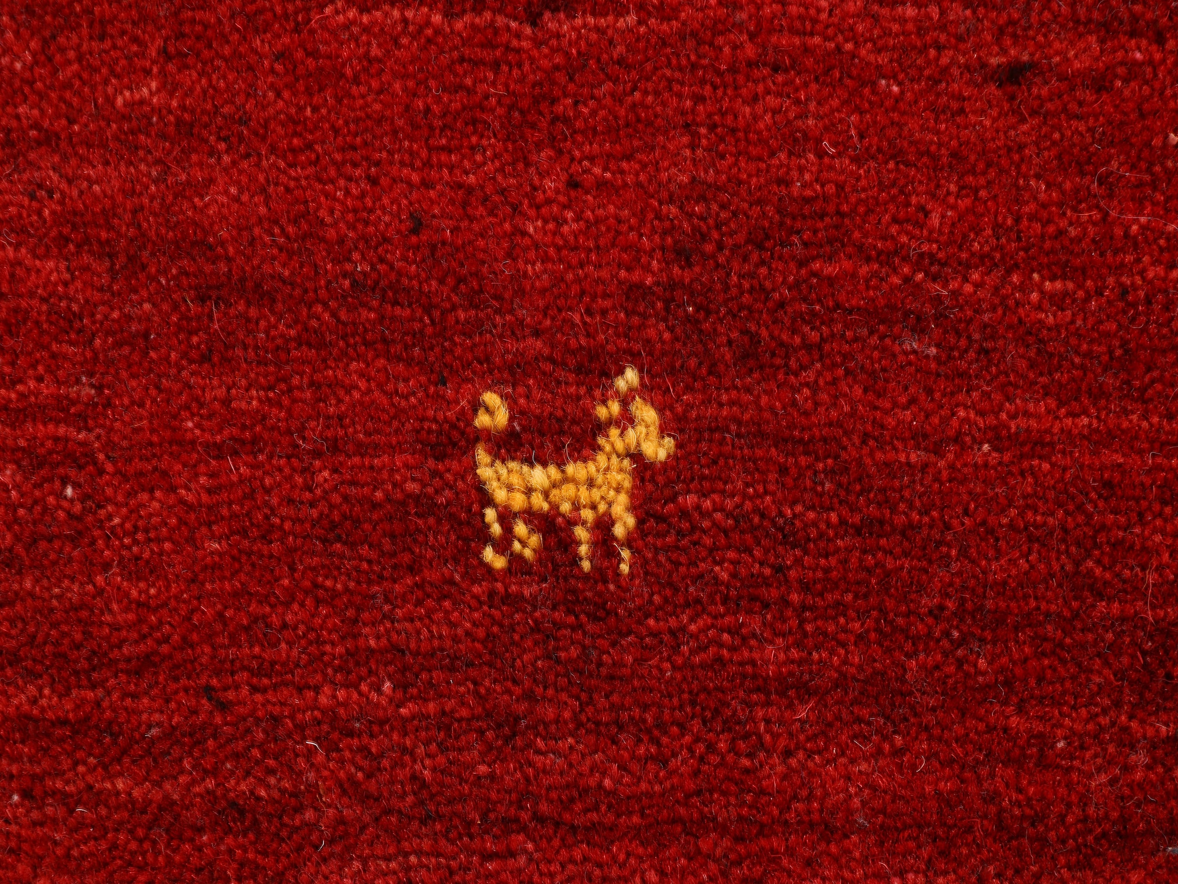 carpetfine Wollteppich »Gabbeh-Uni«, quadratisch, 15 mm Höhe, reine Wolle, handgewebt, Gabbeh Loom Tiermotiv, Sonderform Quadrat