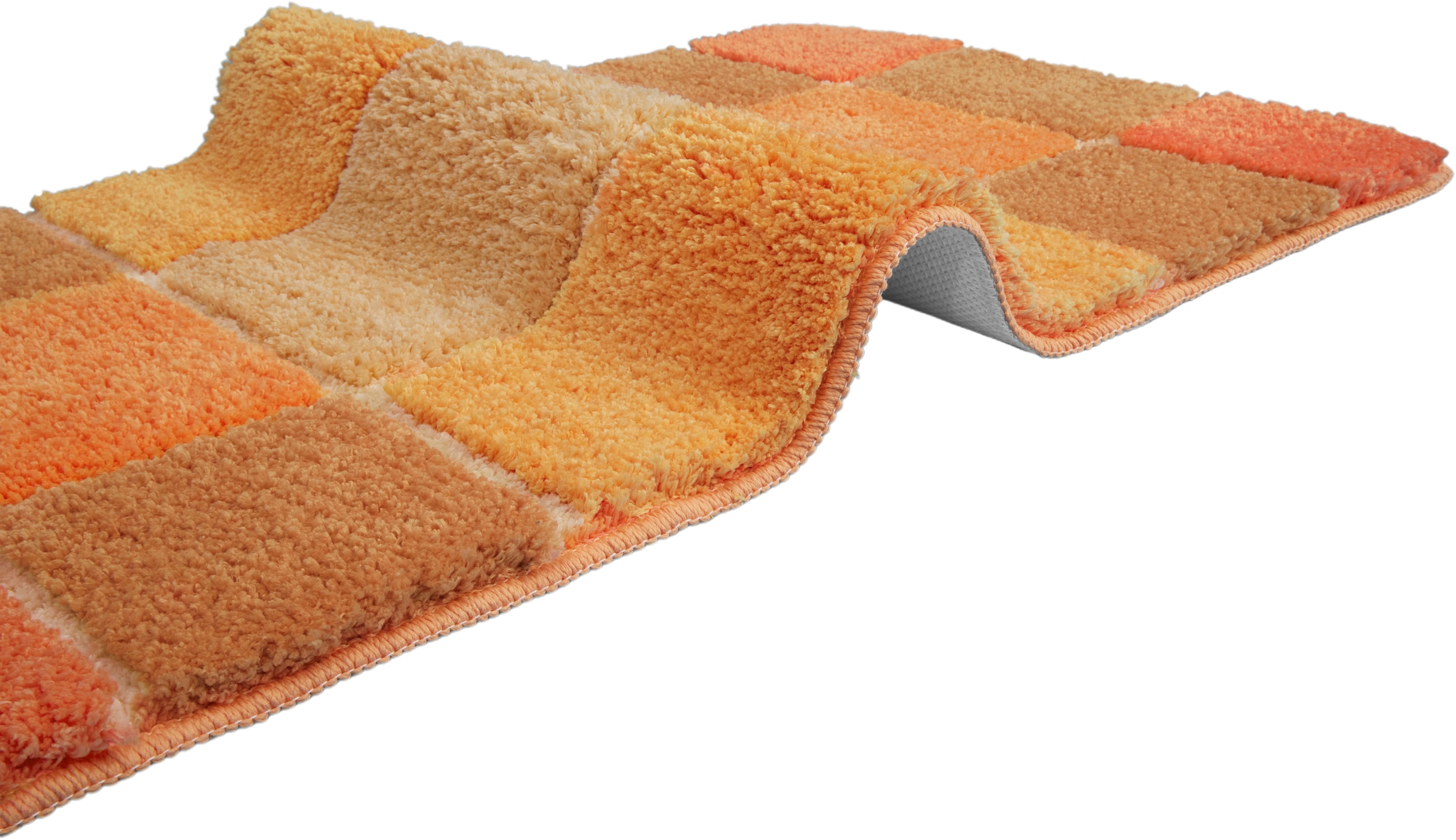 my home Badematte »Pia«, rutschhemmend beschichtet, strapazierfähig-fussbodenheizungsgeeignet-schnell trocknend, Badteppich, karierte Badematten, rechteckig, rund & als 3-tlg. Set