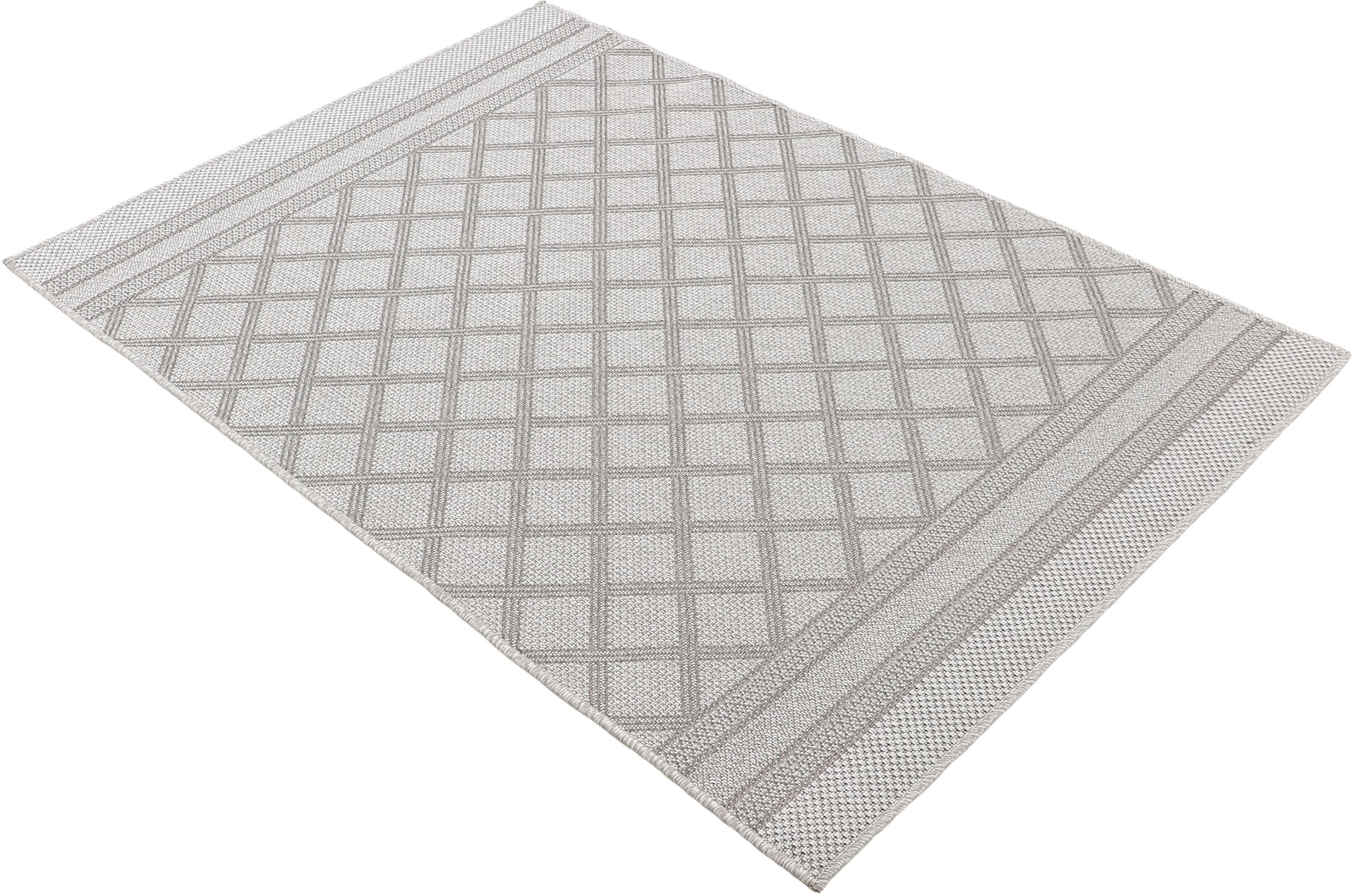 carpetfine Teppich »Boho 104«, rechteckig, 4 mm Höhe, robustes Flachgewebe, Sisal Optik, UV-beständig, Aussenbereich
