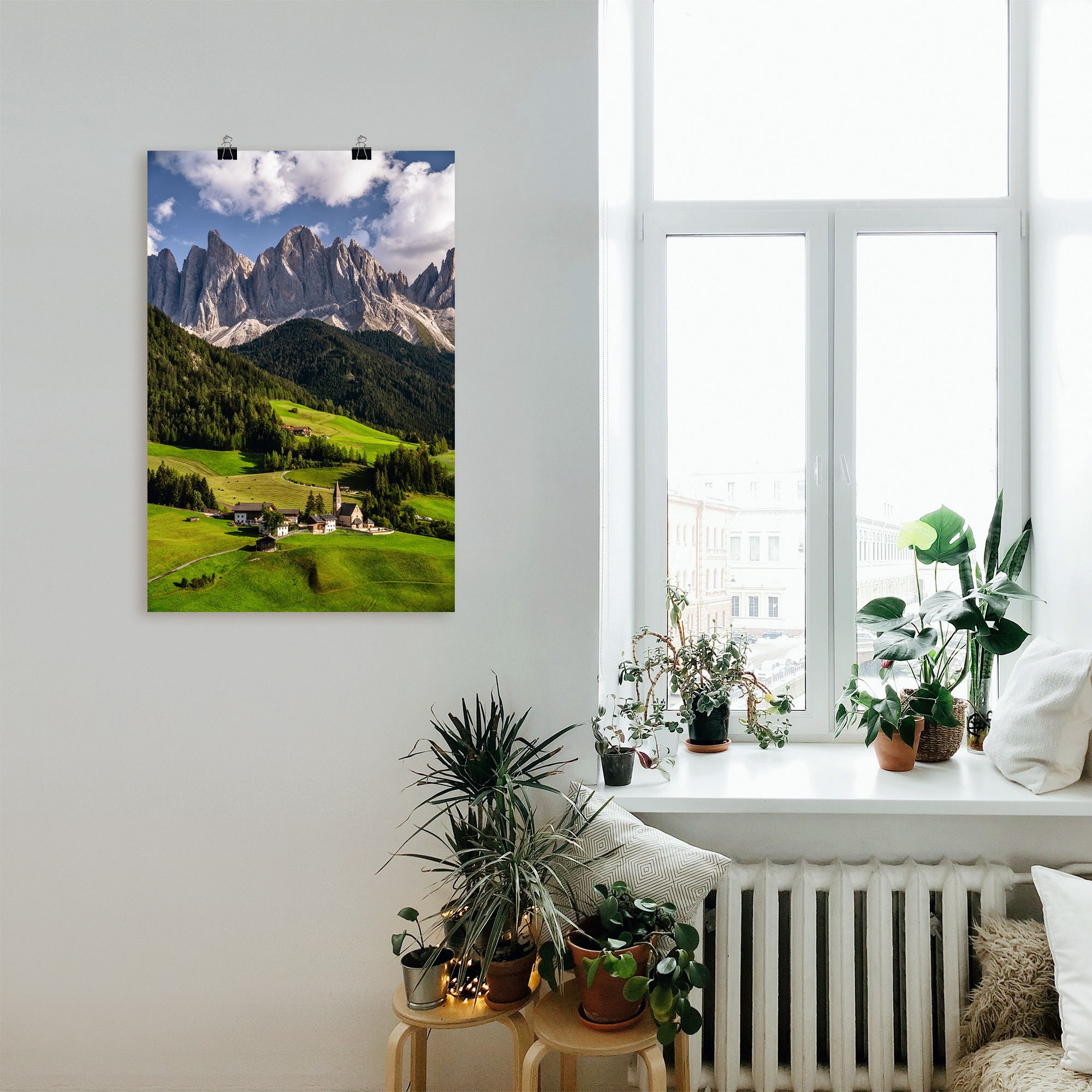 Artland Poster »Sommer in Südtirol in den Dolomiten«, Berge & Alpenbilder, (1 St.), als Alubild, Leinwandbild, Wandaufkleber oder Poster in versch. Grössen