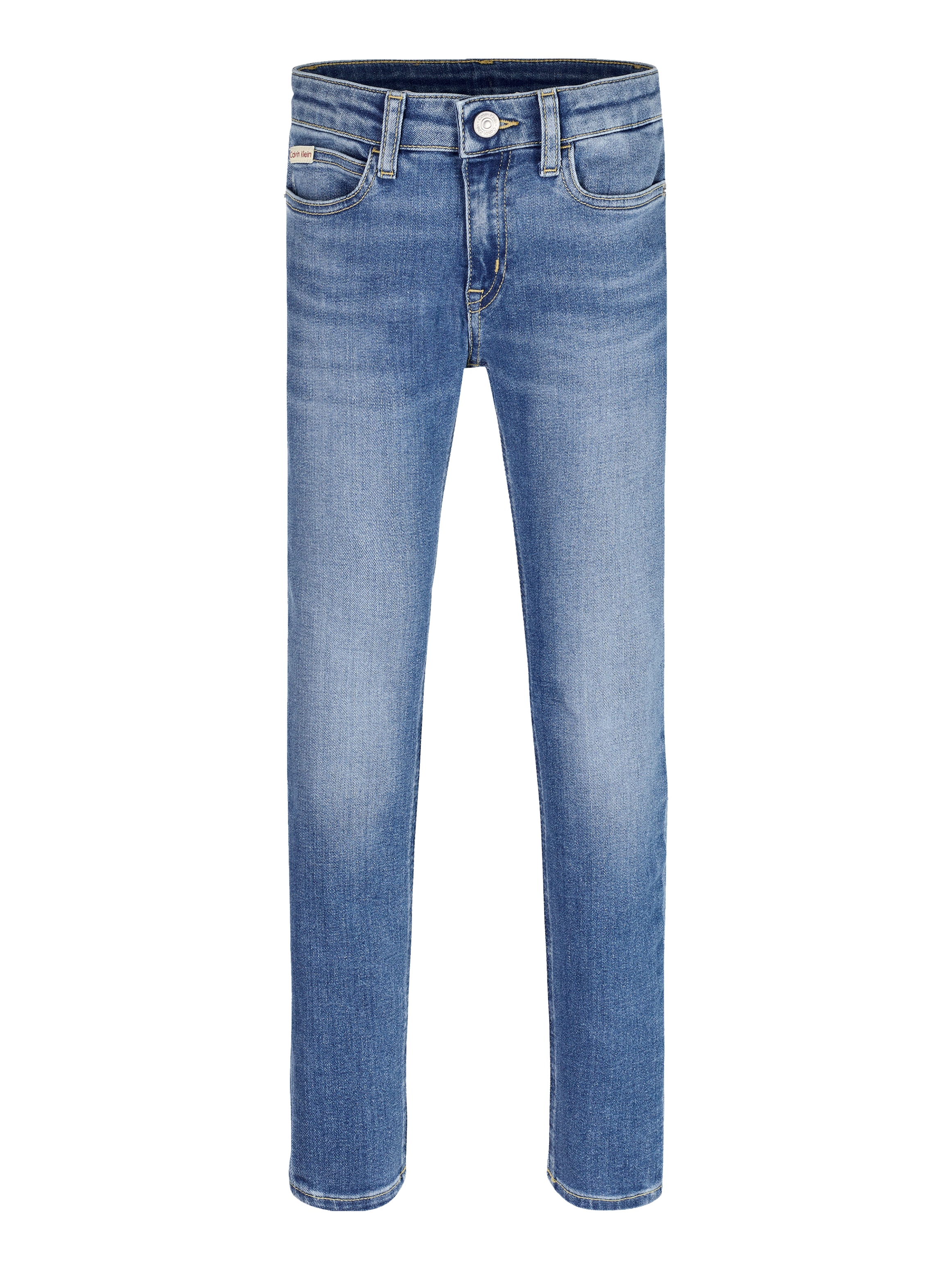 Calvin Klein Jeans Skinny-fit-Jeans »MR SKINNY ESS WASHED BLUE DENIM«, für Kinder bis 16 Jahre mit Logopatch