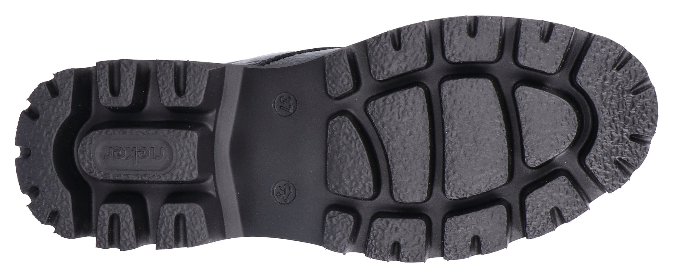 Rieker Winterstiefelette, Boots, Front Reissverschluss, Profilsohle, Nieten besetzter Rahmen