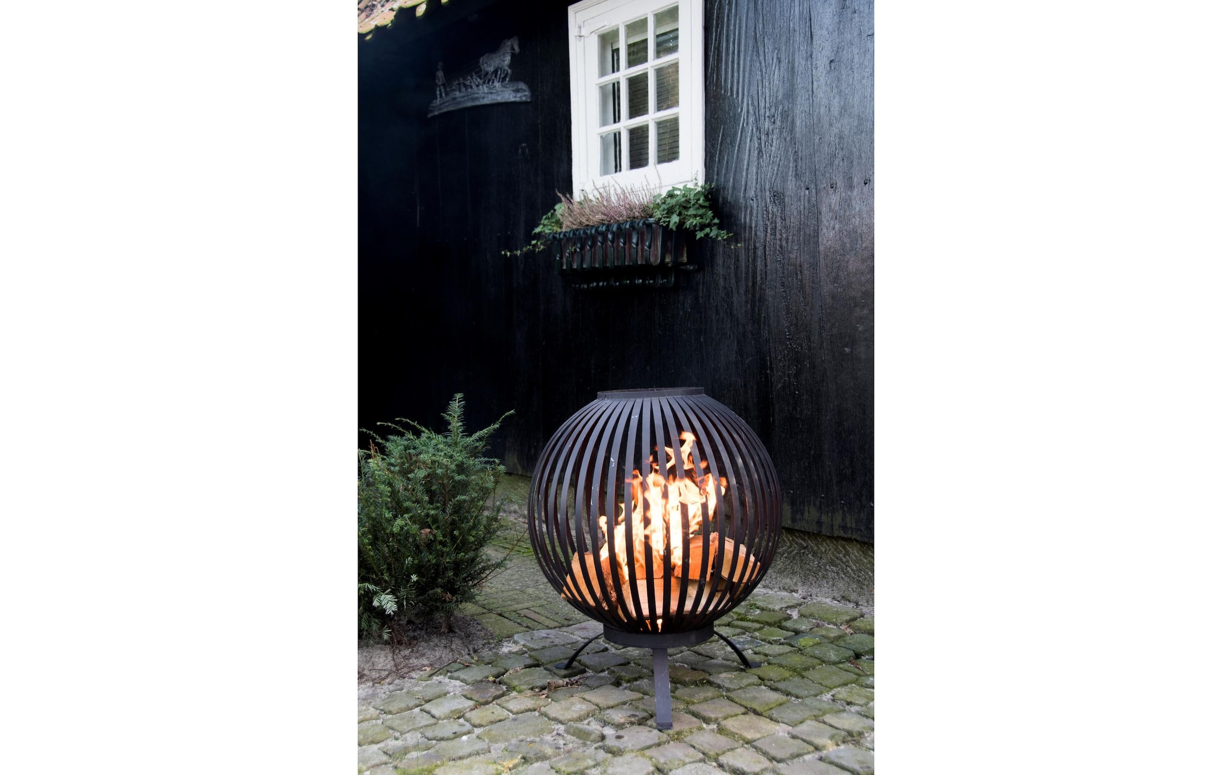 esschert design Feuerschale »Feuerball mit Streifen«