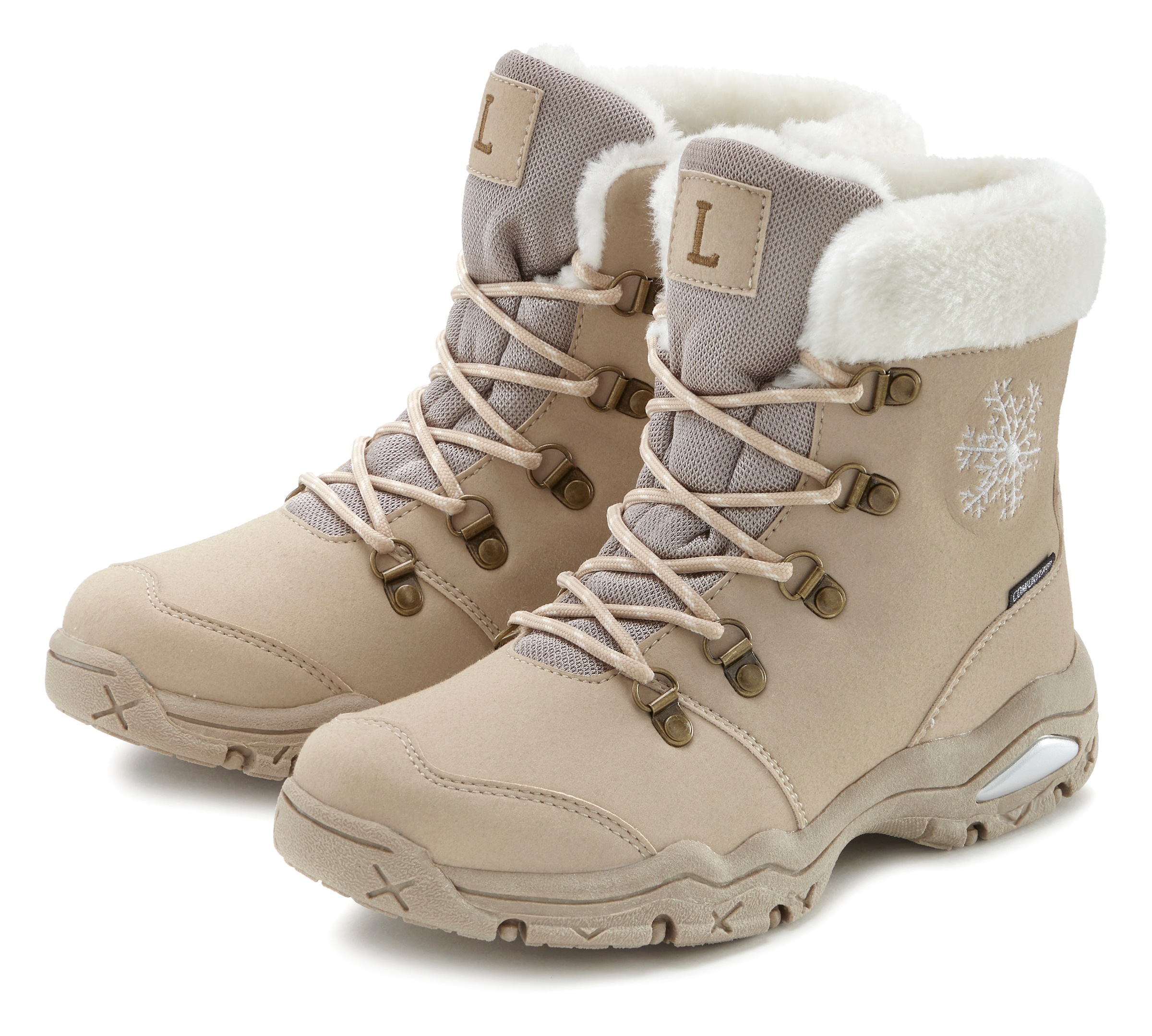 LASCANA Winterstiefelette »Winterboots, Outdoorstiefelette, Stiefel, Stiefelette« mit wind-& wasserabweisender Tex-Membran