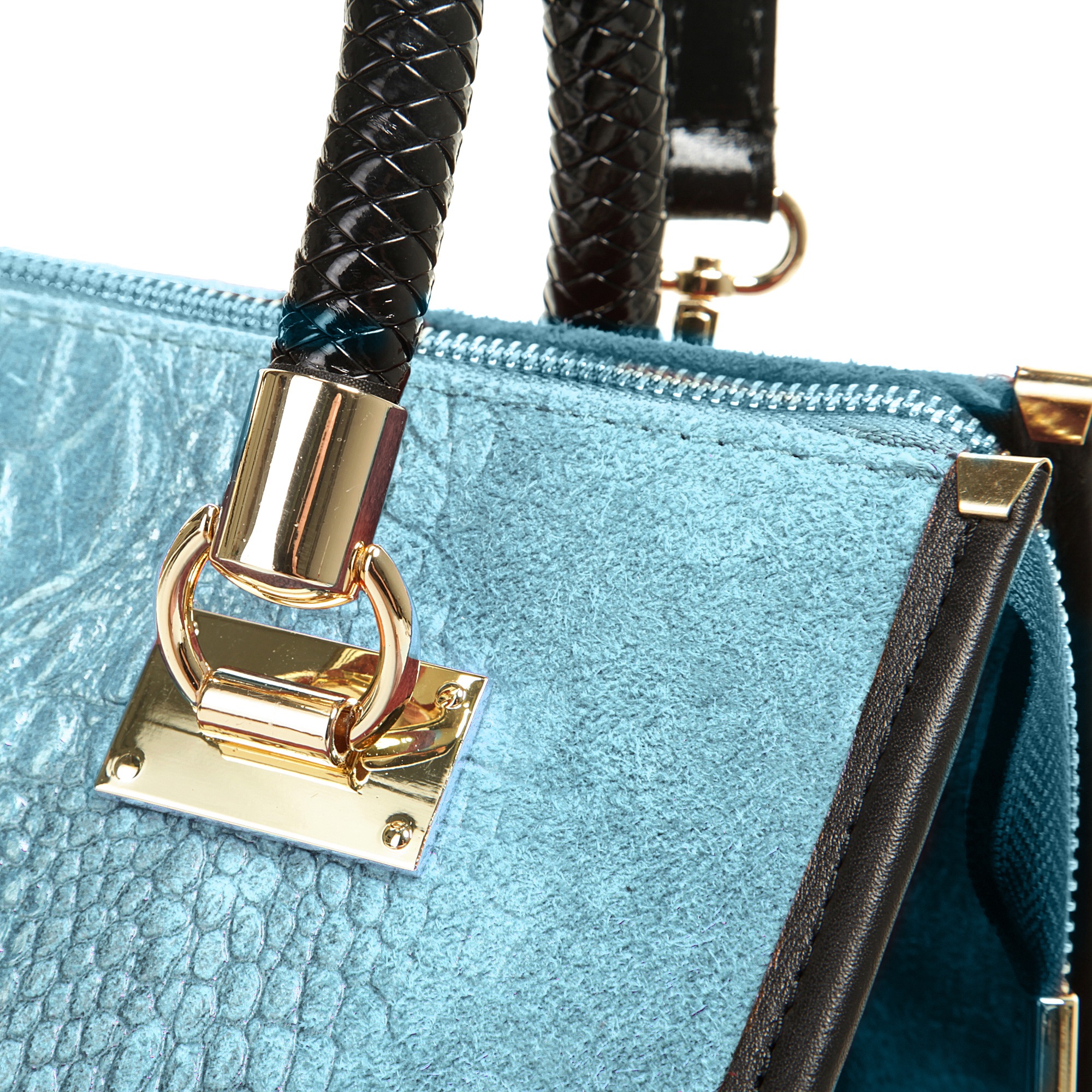 Cluty Henkeltasche, echt Leder, Made in Italy