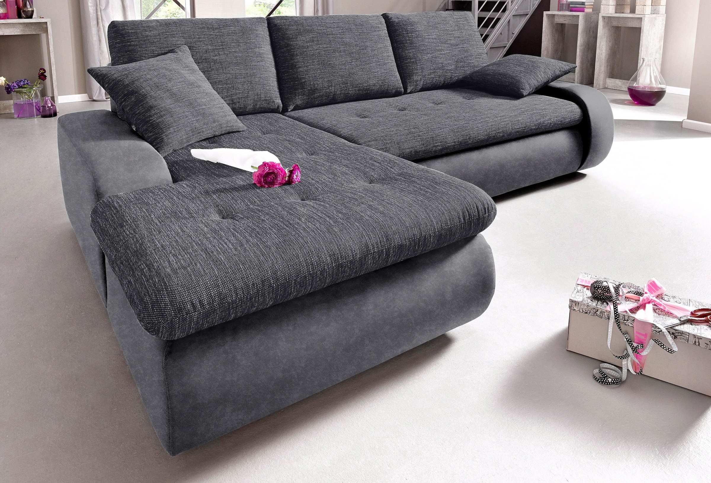 TRENDMANUFAKTUR Ecksofa »Indie, L-Form«, wahlweise XL oder XXL