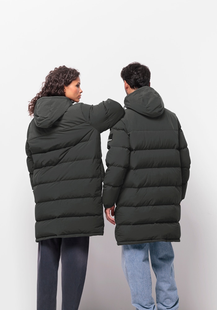Jack Wolfskin Daunenjacke »DELLBRUECK LONG JKT«, mit Kapuze