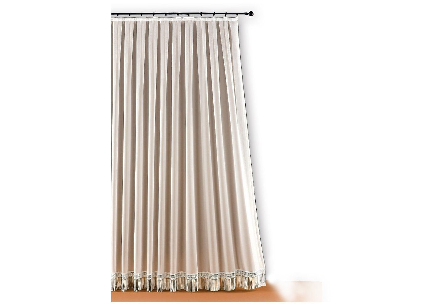 Weckbrodt Gardine "Makramee" Kräuselband 1 Stk. tlg. Webgardine, Makramee, Sockel, Feste Falten, nach Mass, Store