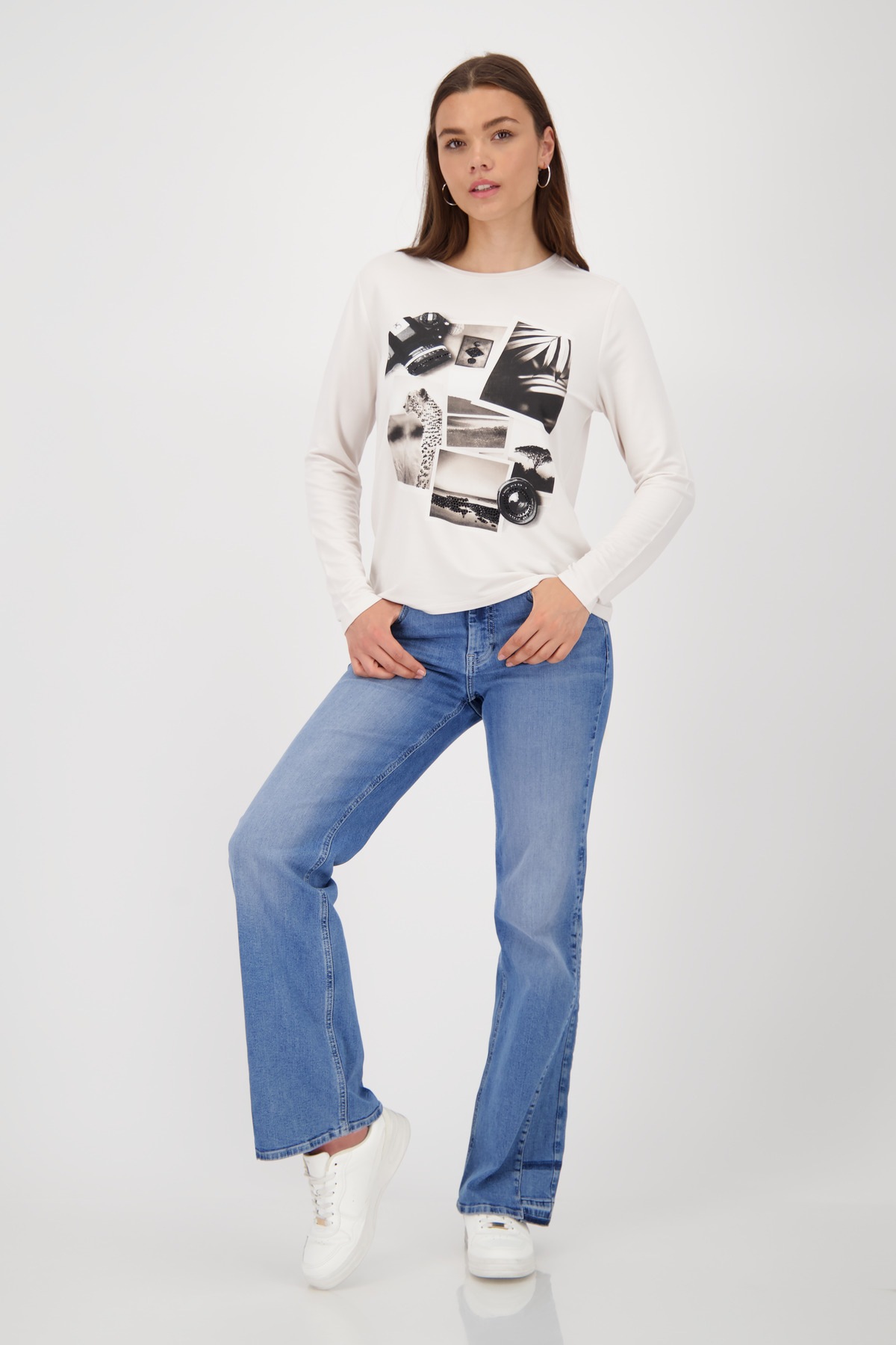 Monari Langarmshirt »Shirt Collage«, Mit Rundhalsausschnitt