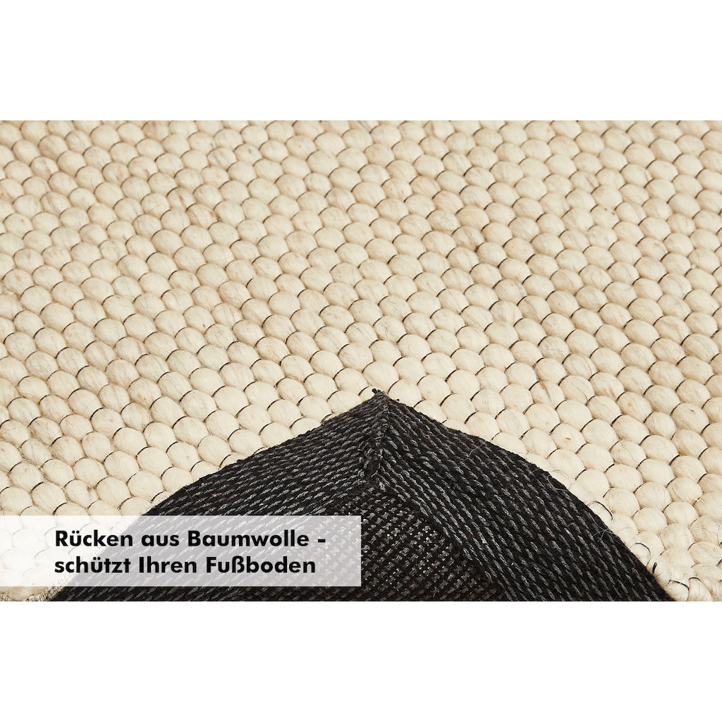 Barbara Becker Teppich »Brave«, rechteckig, Handweb, Material 50% Wolle, 50% Viskose, handgewebt, melierte Optik