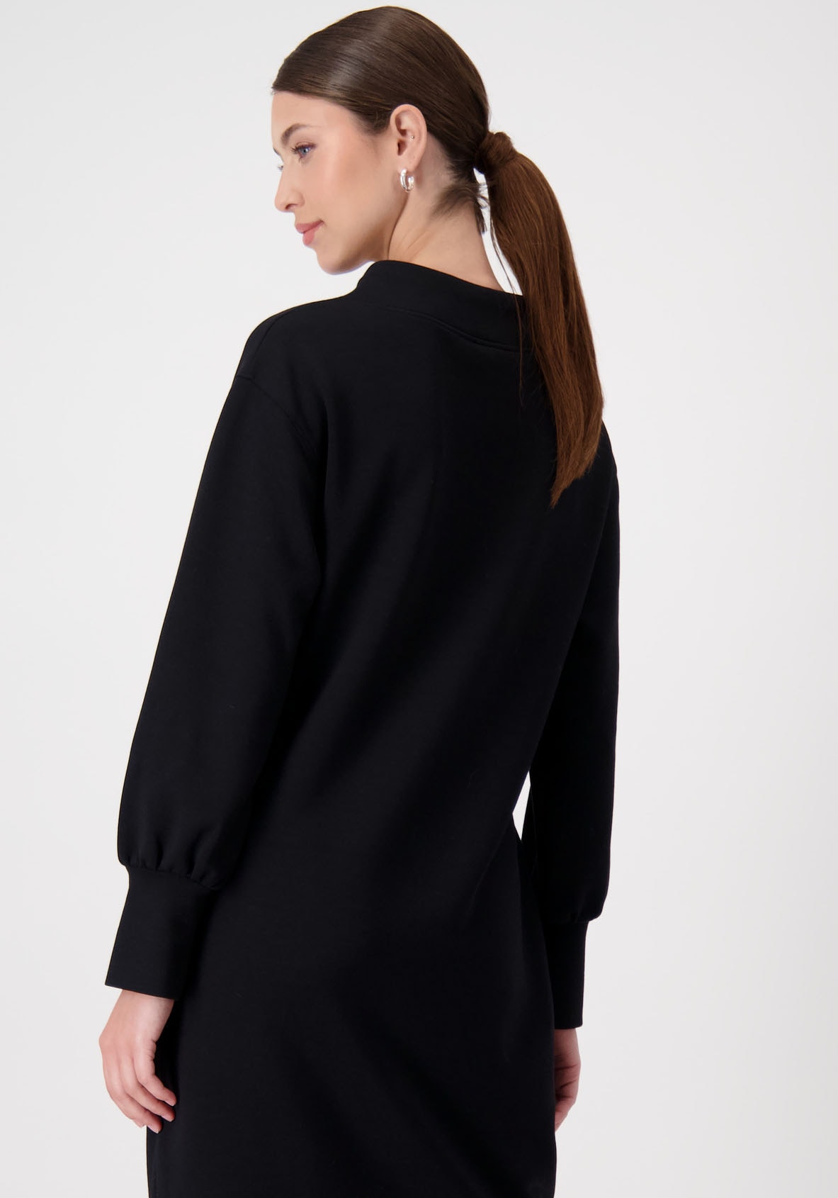 Monari Sweatkleid, mit Stehkragen und Kordelzug