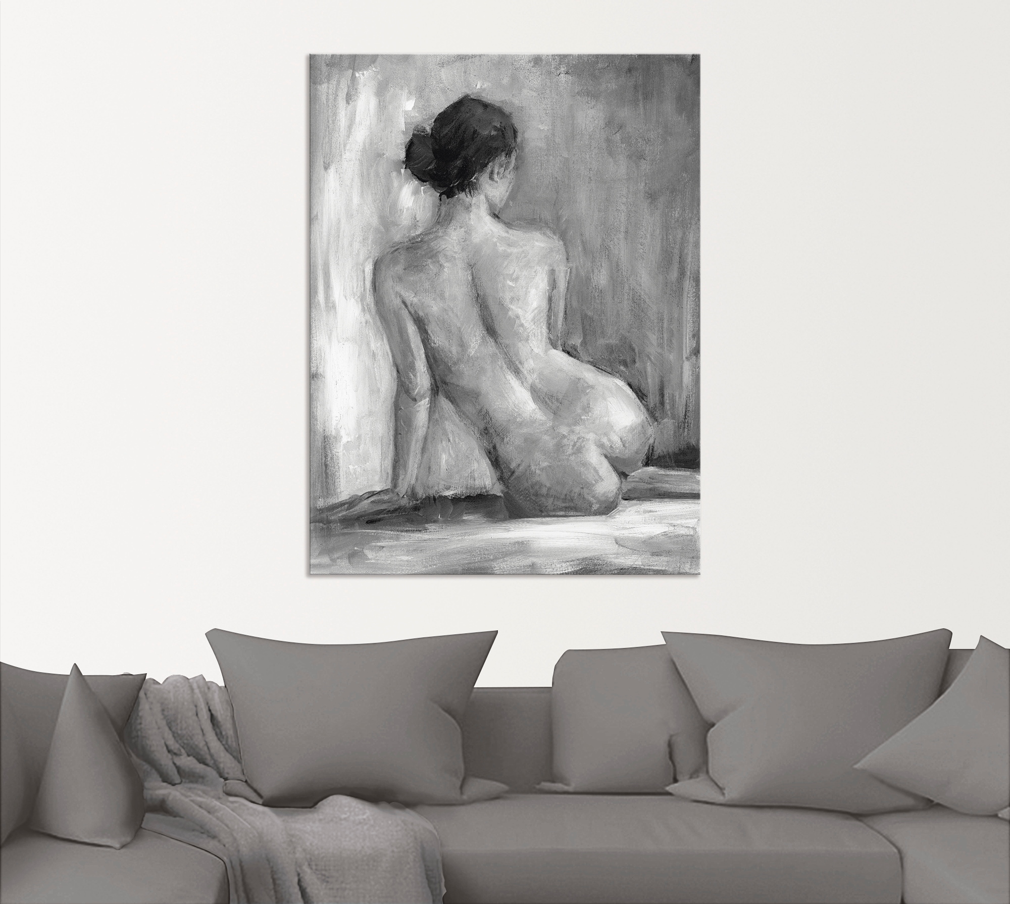 Artland Wandbild »Figur in schwarz & weiss I«, Frau, (1 St.), als Alubild, Outdoorbild, Leinwandbild, Poster, Wandaufkleber