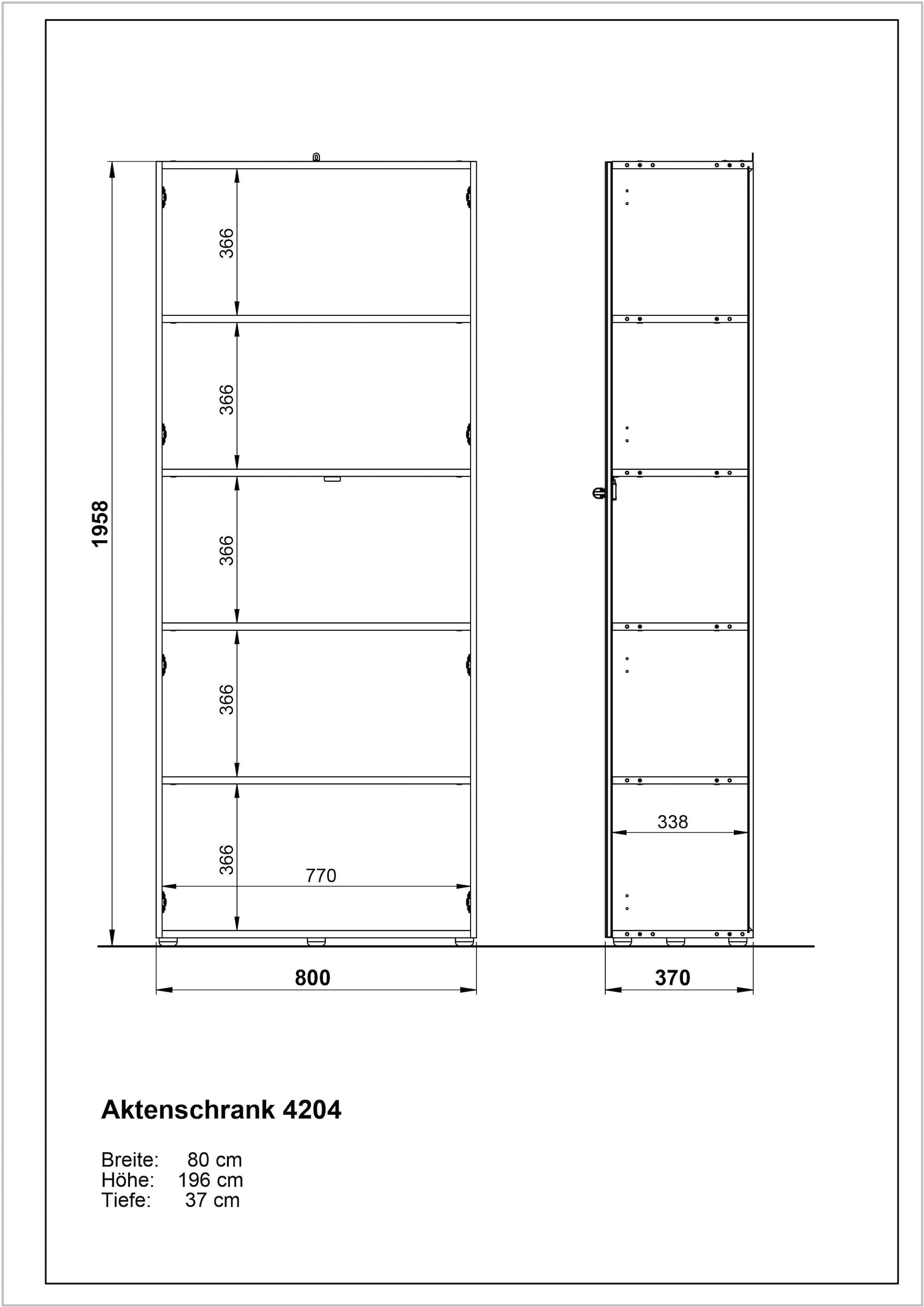 GERMANIA Aktenschrank »GW-Monteria«, mit online shoppen abschliessbar Jelmoli-Versand Glas-Auflage, | weisser