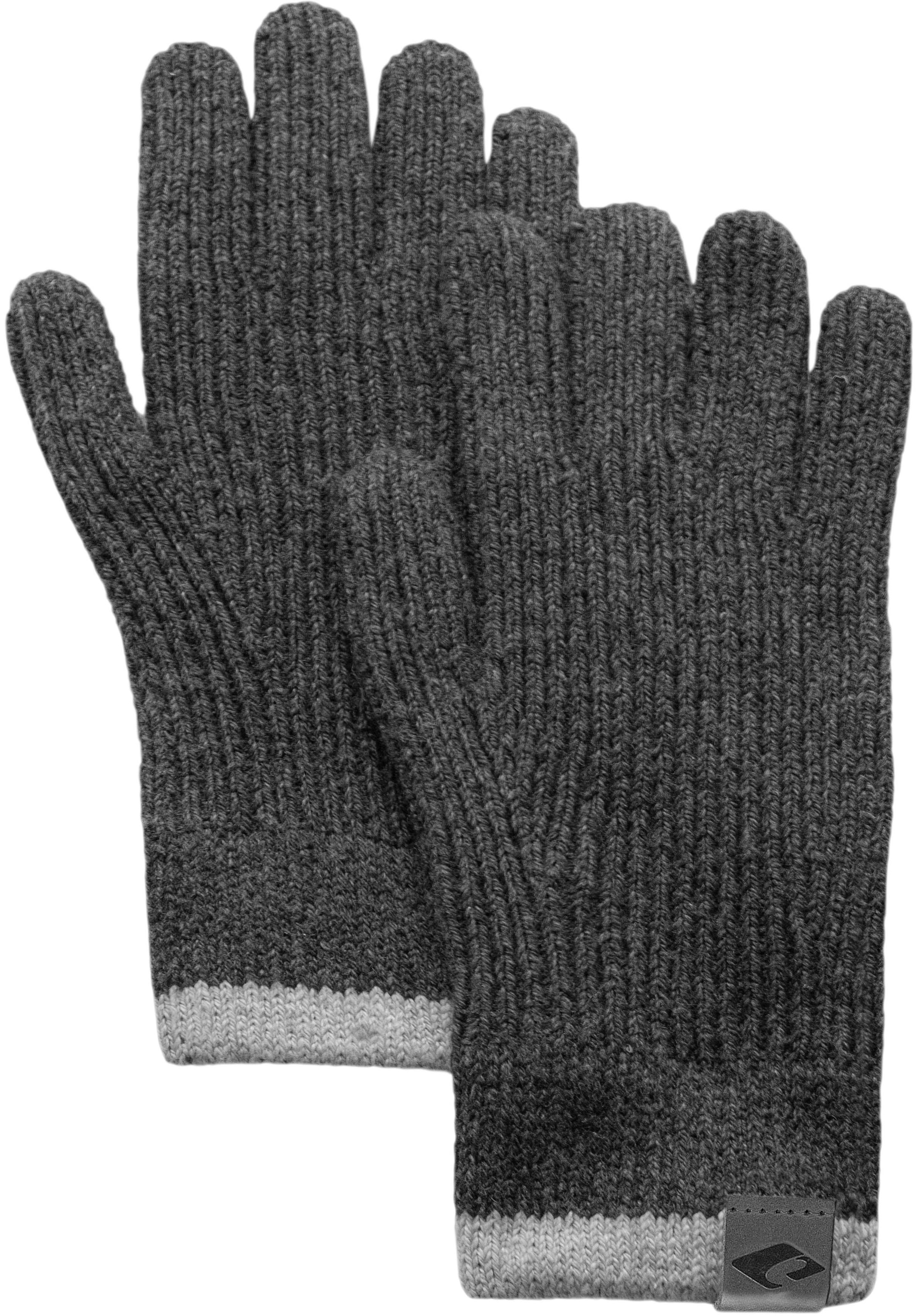 chillouts Strickhandschuhe, Handschuhe gestrickt, Fingerhandschuhe mit Kontrastrand
