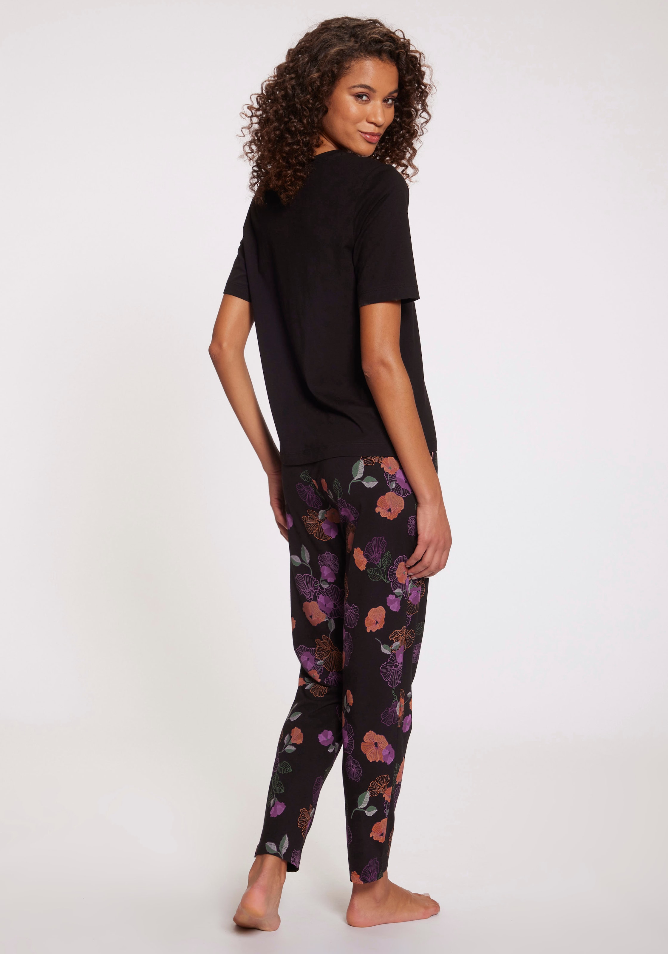 Vivance Dreams Pyjama, (2 tlg.), mit Blumen-Druck