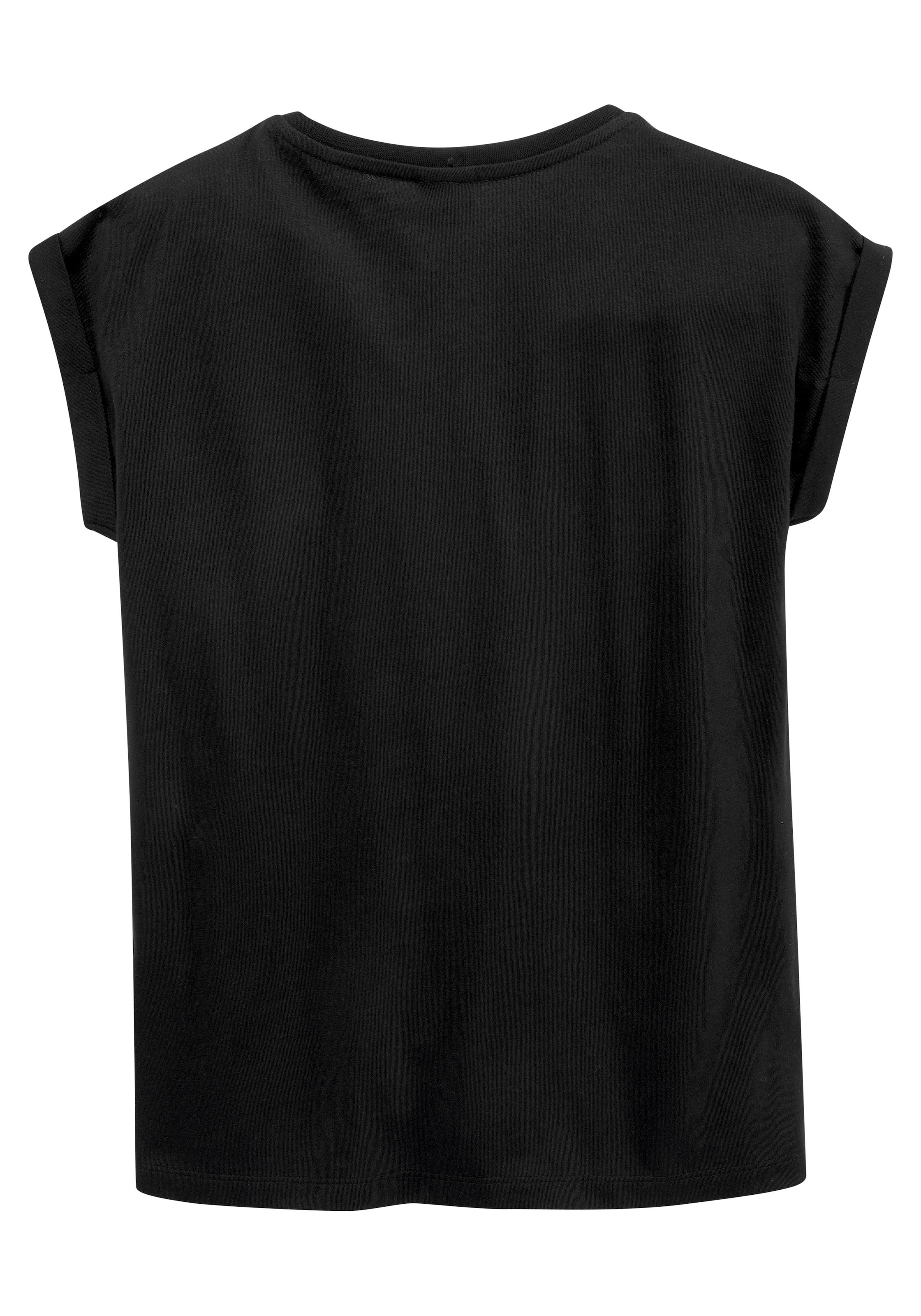 ✵ KIDSWORLD T-Shirt »WEEKEND kaufen unterschiedlich wait«, loading...please in Jelmoli-Versand legerer online | Form, weiter sind Regenbogen-Druckfarben