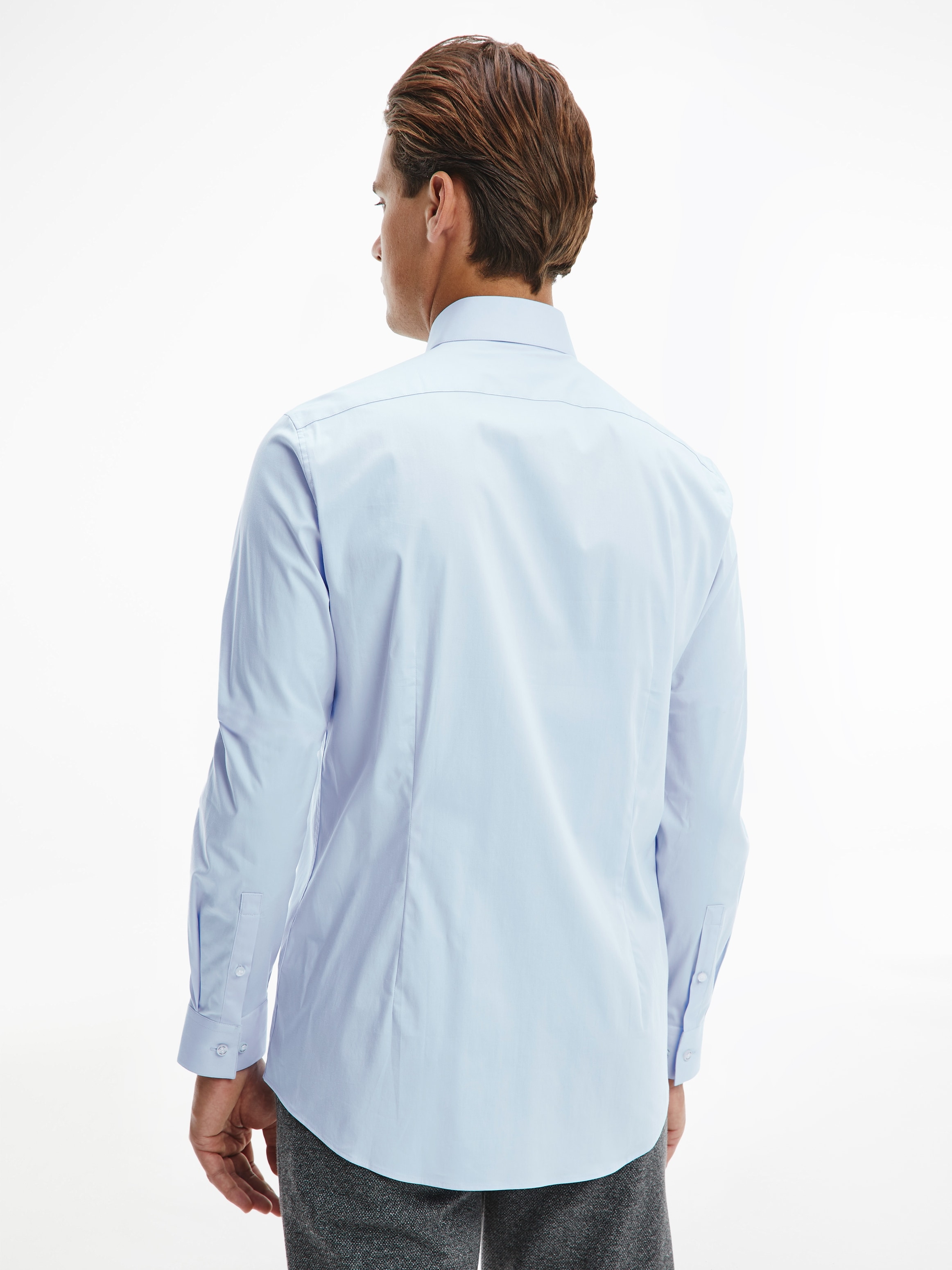 Calvin Klein Businesshemd »POPLIN STRETCH SLIM SHIRT«, mit Kentkragen