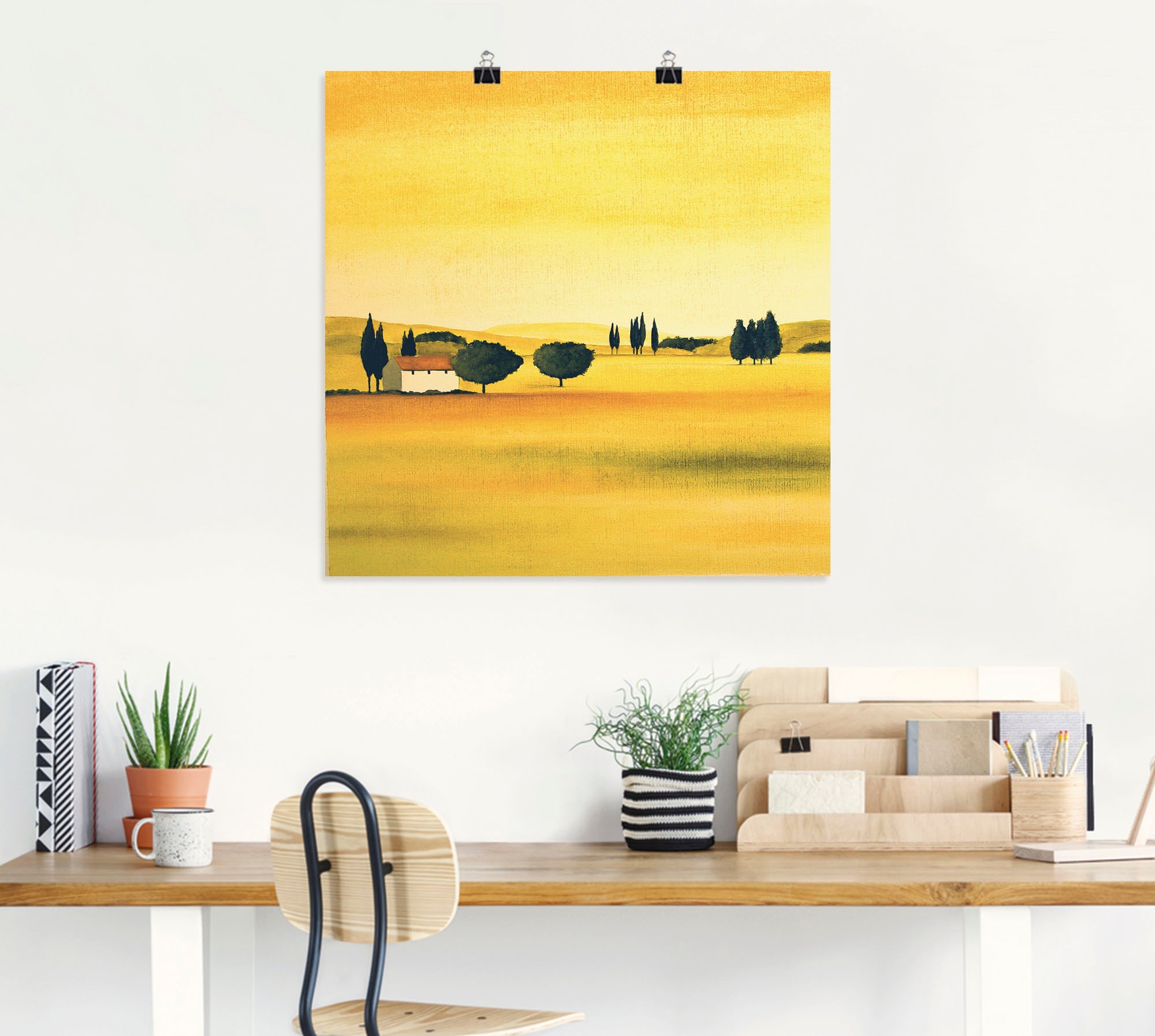 Artland Poster »Sonniger Tag I«, Felder, (1 St.), als Leinwandbild, Wandaufkleber oder Poster in versch. Grössen