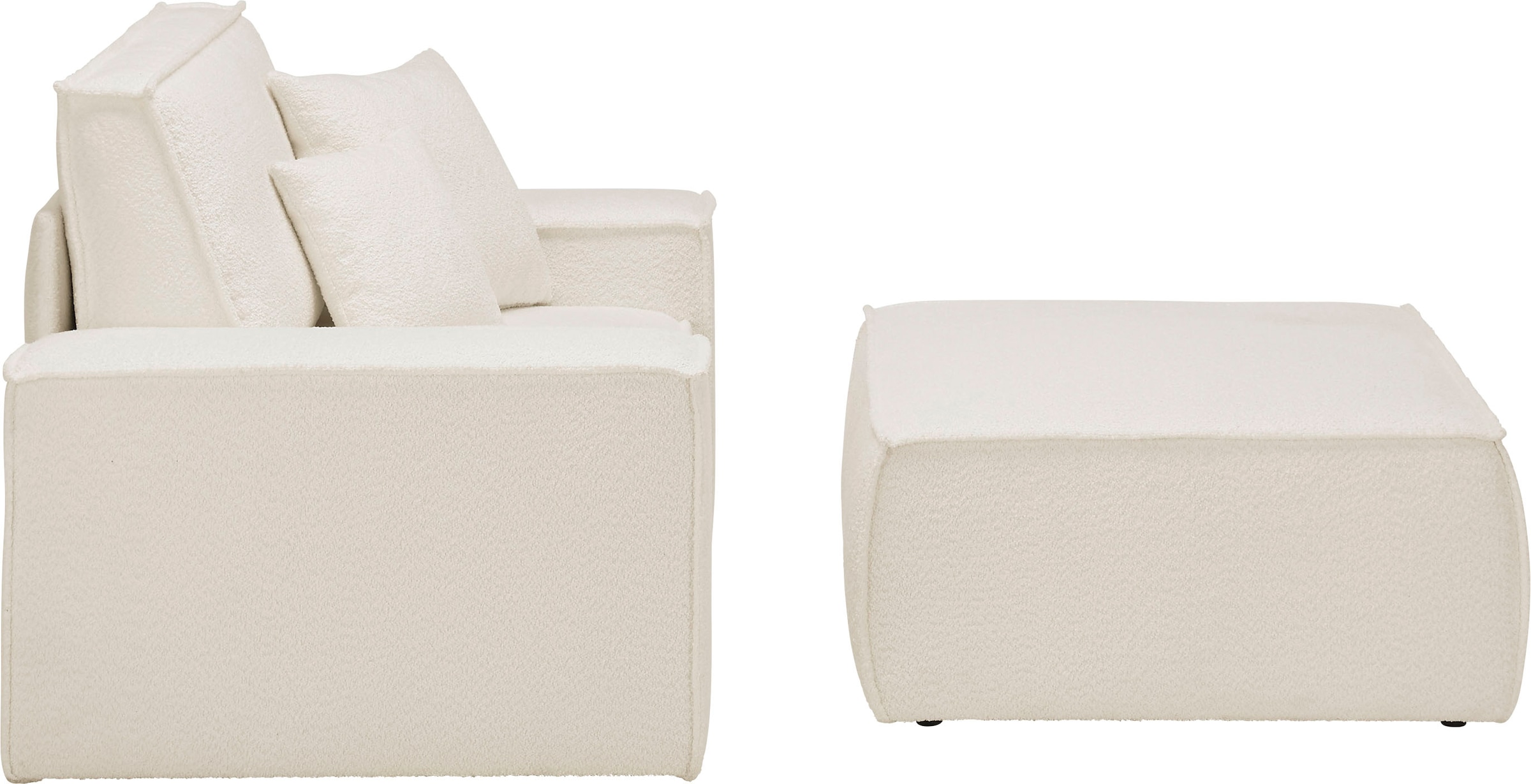 andas Loveseat »Finnley«, (2 St.), Loveseat und Hocker im Set, passend zur Polster-Serie Finnley