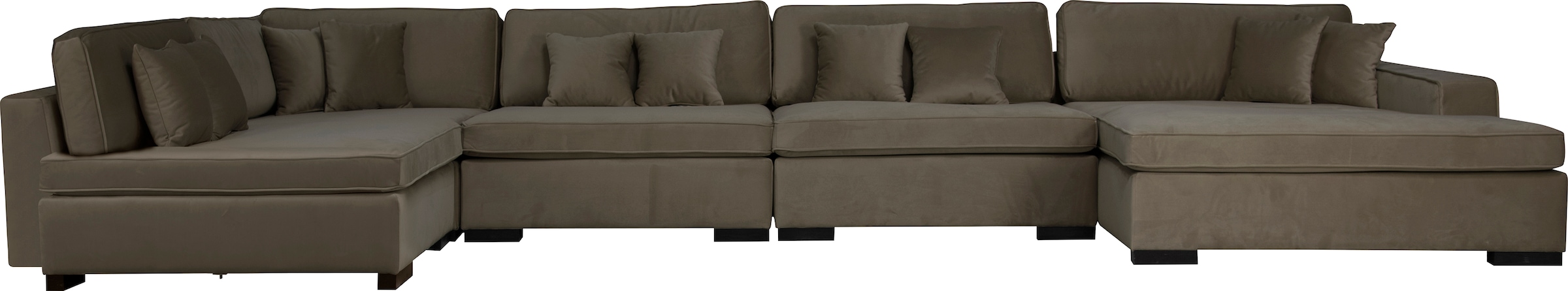Home affaire Wohnlandschaft »Skara U-Form«, Lounge-Sofa mit Federkernpolsterung, in vielen Bezugsvarianten